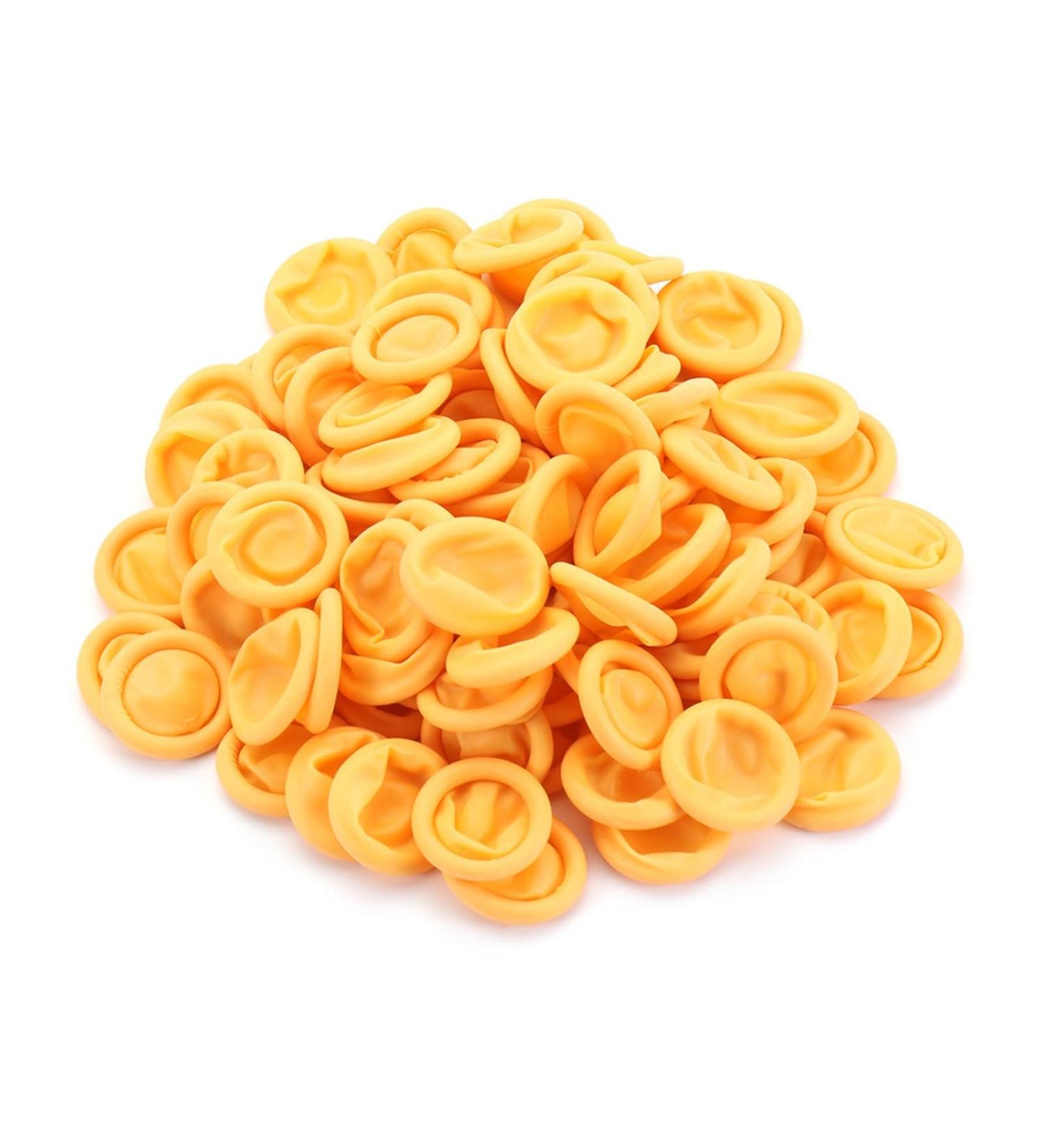 100pcs Disposable Finger Covers - Non-Slip Latex Gloves for Nail Protection | Natural Rubber Finger Cots - Yellow - Buy Online on GoSupps.com