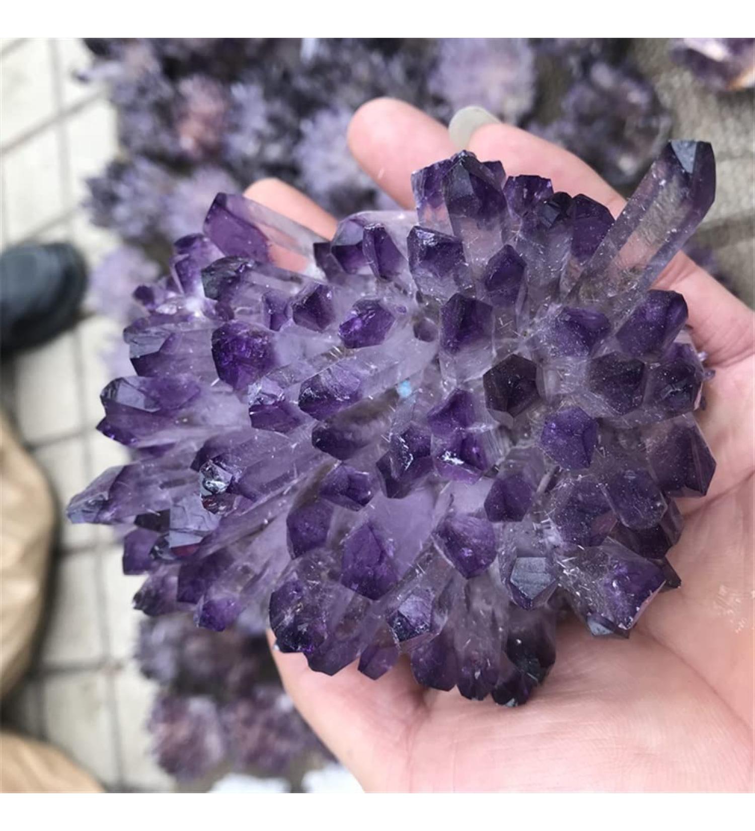 Natural Crystal Rough Crystal Natural Crystal Cluster Amethyst ore Purple Black QuartzStone Original Crystal Home Decoration (Color : Purple Size : 700-800g) 700-800g Purple - Buy Online on GoSupps.com