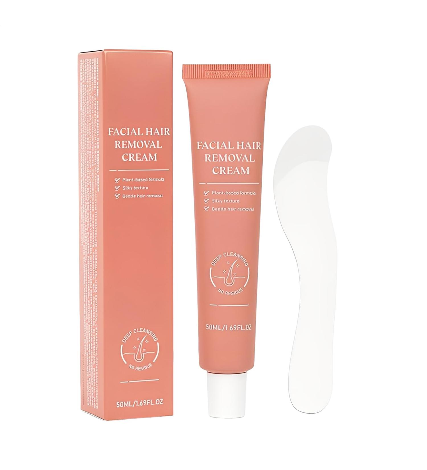 Facial Hair Removal Cream - 50ml Moisturizing Hair Removal Products | Hair Removal Cream With Plant Extracts For Women | For - Buy Online on GoSupps.com