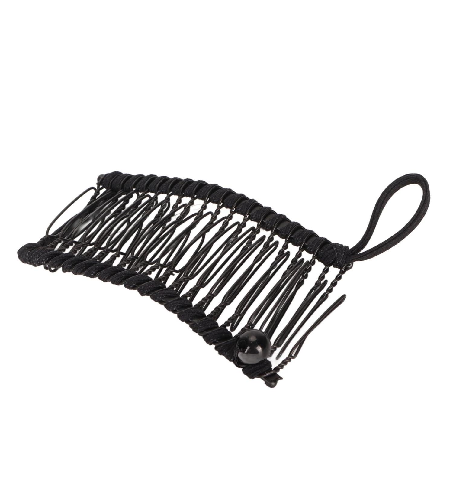 Banana Hair Clips Comfortable Fashion Vintage Clincher Comb Tool Simple 2 Pieces Durable for Girl for Thick Wavy Curly Hair (Black) - Buy Online on GoSupps.com