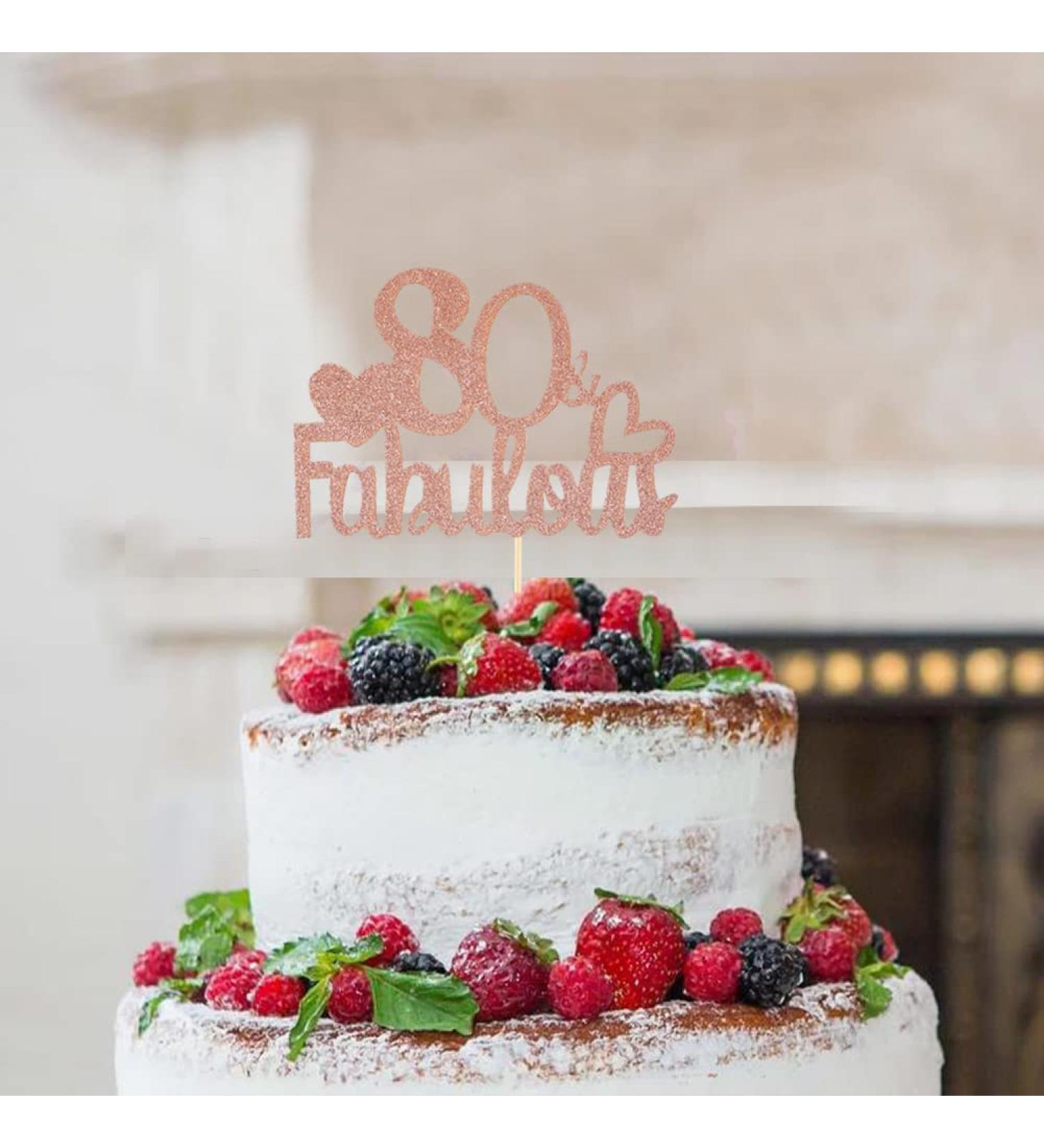 Fabulous Cake Topper Fabulous 80th Birthday Cake Topper Fabulous Birthday Cake Topper Fabulous Cake Decorations Rose Gold Cake Decoration For Women Men Birthday Anniversary Party Wedding - Buy Online on GoSupps.com