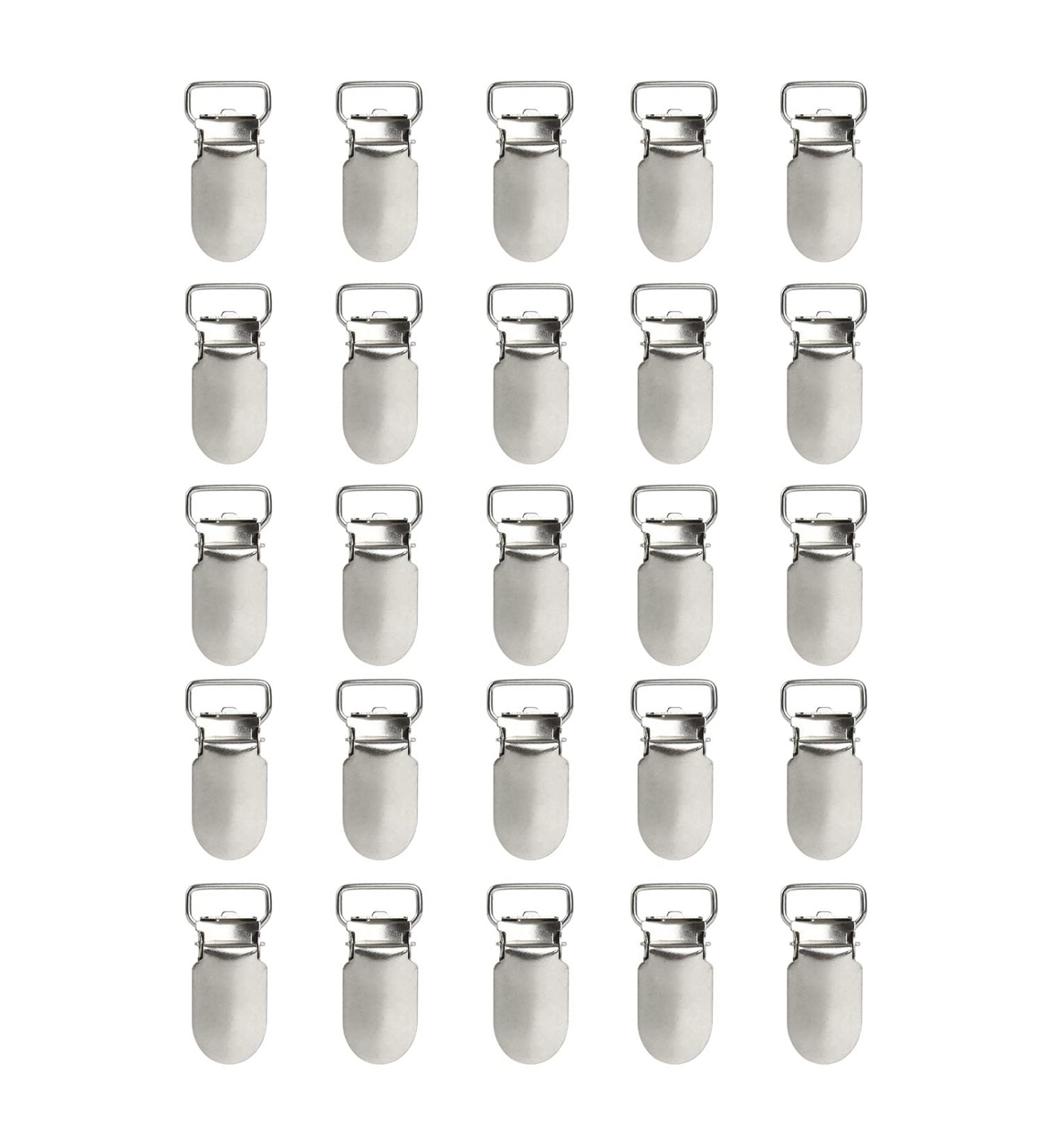 Buy Andux 25 PC Pacifier Strap Clips - Durable Holder for Pacifiers Bibs & Toys - Silver YJK-03 (1.5 cm Long Head) | International Shipping Available - Buy Online on GoSupps.com