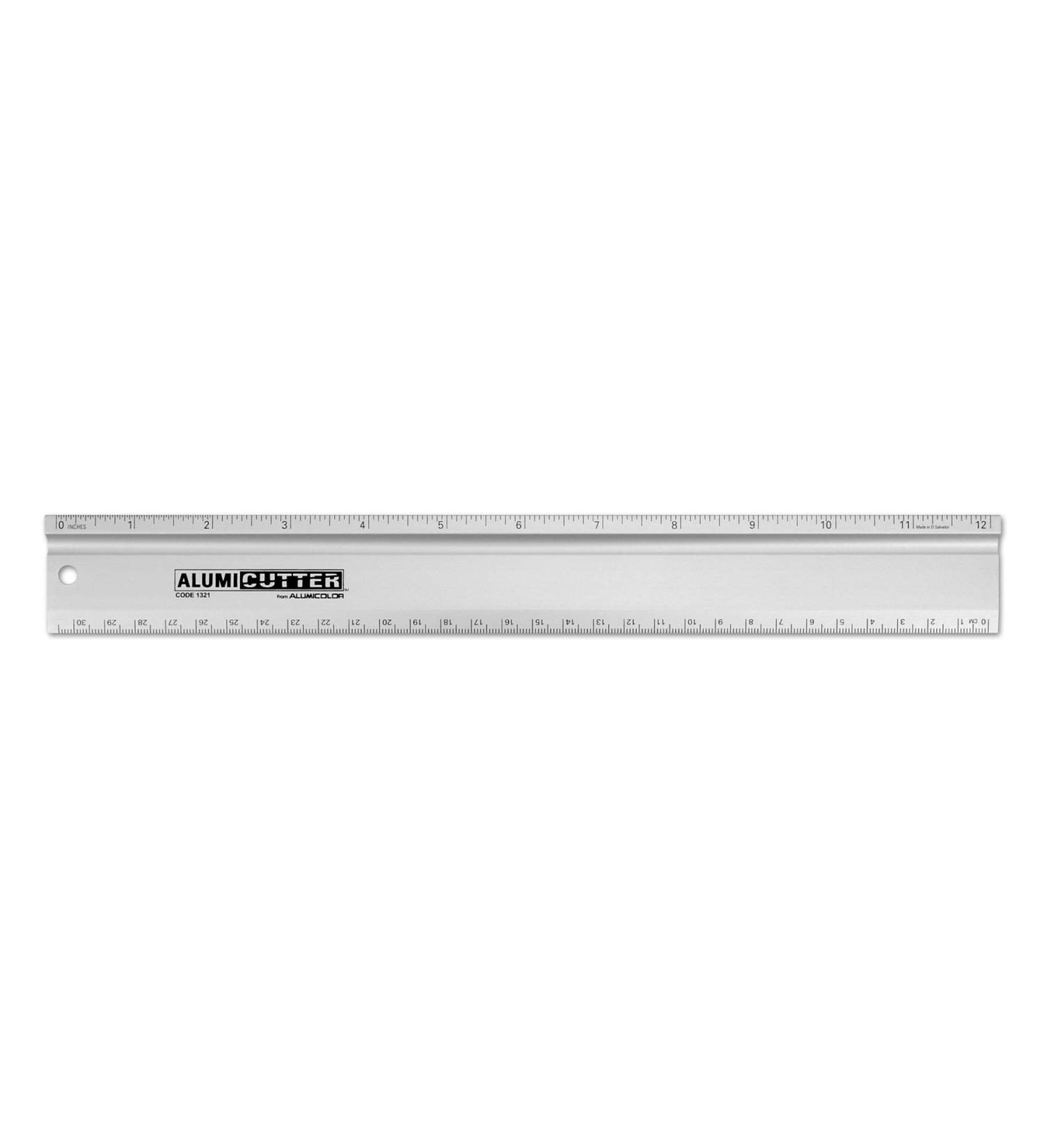 Alumicolor AlumiCutter Aluminum Straight Edge w/Inch and Metric Calibrations for Office  School  Engineering and Framing  12IN  Silver - Buy Online on GoSupps.com