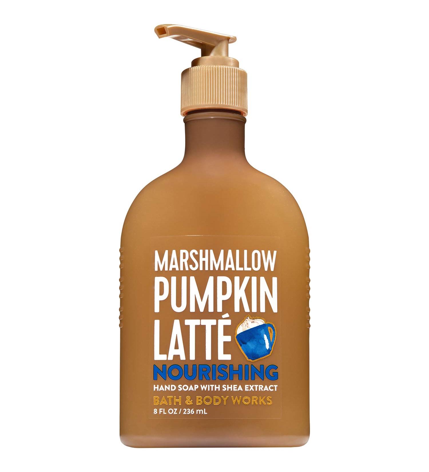 Bath and Body Works MARSHMALLOW PUMPKIN LATTE Hand Soap with Shea Extract 8 Fluid Ounce (2018 Fall Edition)