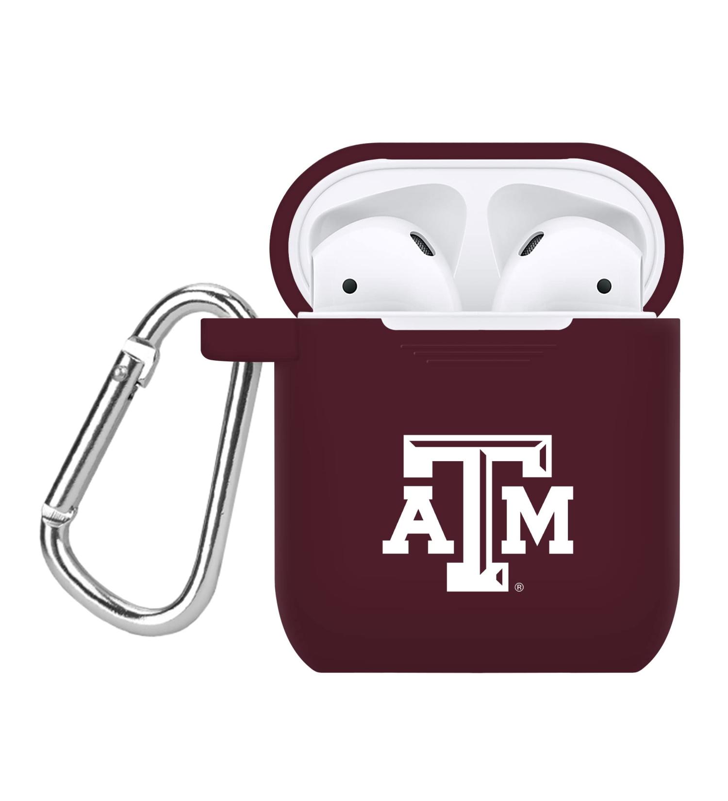 AFFINITY BANDS Texas A&M Aggies Silicone Case Cover Compatible with Apple AirPods Gen 1 & 2 (Maroon) Texas A&M Aggies - Maroon