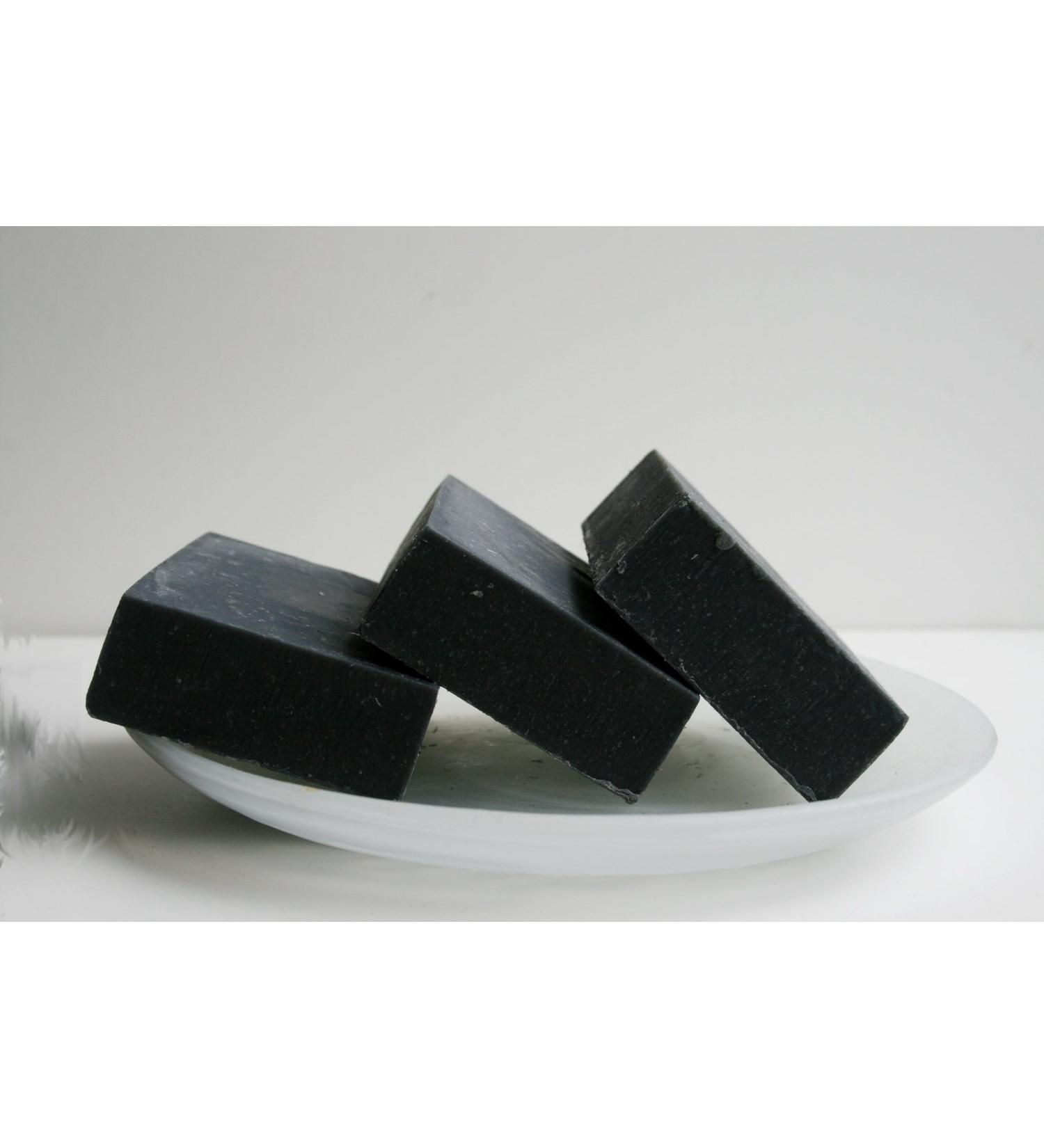 Activated Charcoal Soap Bars - Set of 3 Soaps . All Natural Detoxifying Face & Body Cleanser. Great for Acne Eczema Psoriasis Rosacea