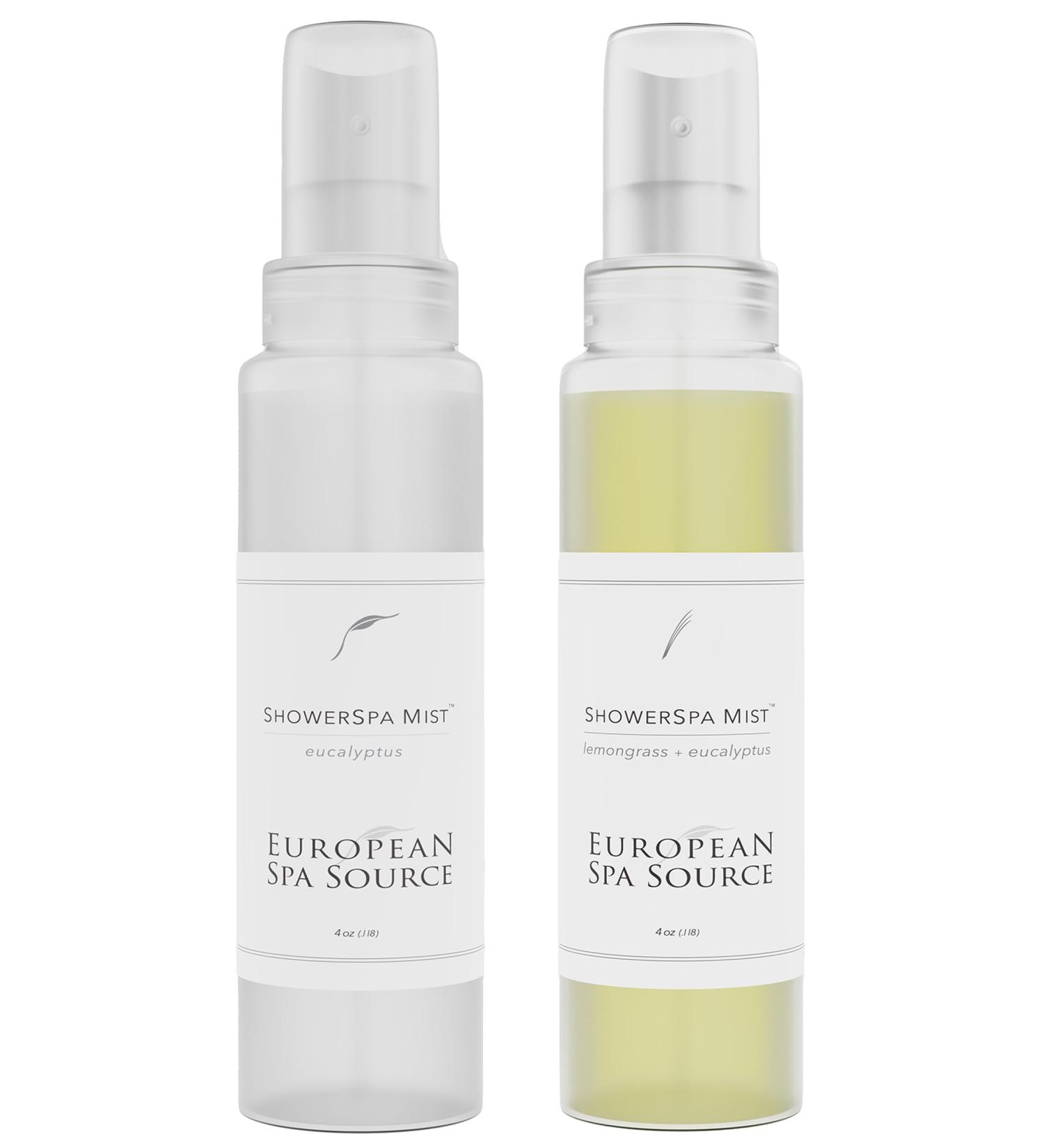 European Spa Source ShowerSpa Mist Spray Bundle (Classic Eucalyptus & Lemongrass + Eucalyptus) for Aromatherapy at Home Spa Experience Sinus Congestion Relief and Tension Relief 4 fl oz. (Each) - Buy Online on GoSupps.com