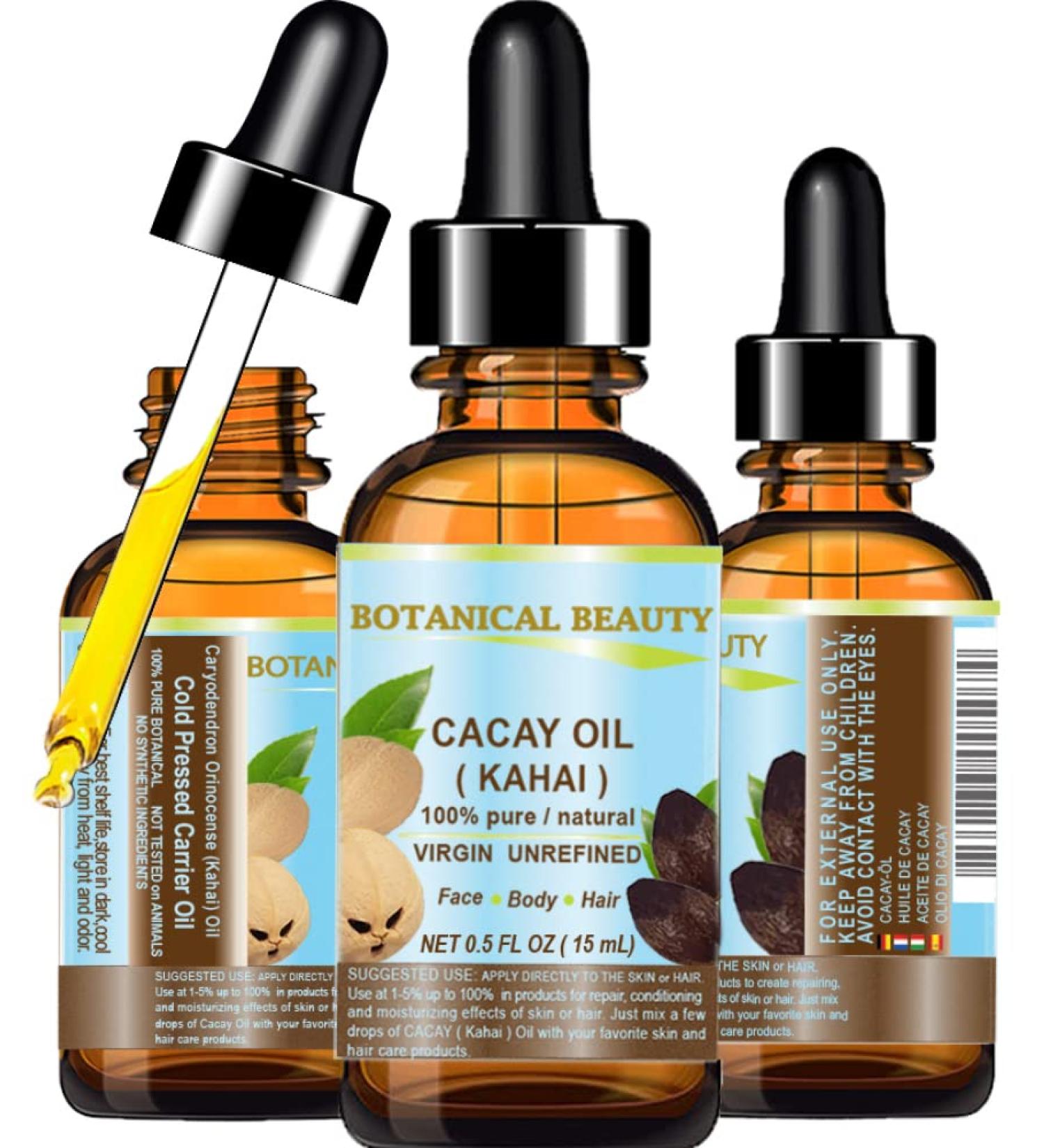 Organic Cacay Oil - 100% Pure, Unrefined & Wild-Grown Anti-Aging Face Oil with Natural Retinol - 15ml - Buy Online on GoSupps.com