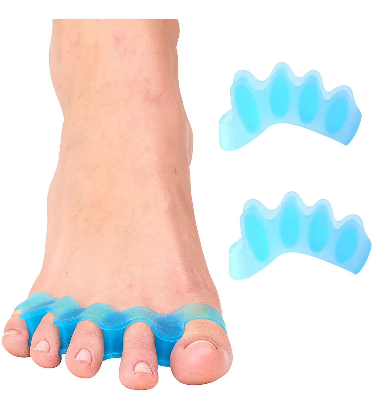 Silicone Toe Spreader & Separator - 2 Pieces for Pedicure & Hallux Valgus Relief - Unisex Blue Foot Correction Tool - Buy Online on GoSupps.com