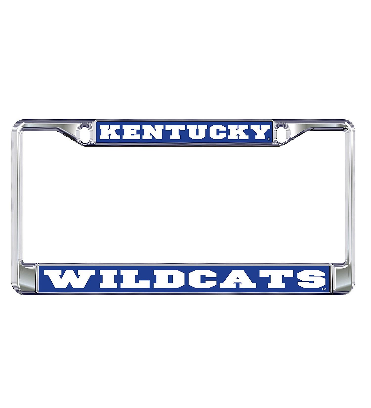 University of Kentucky Wildcats Silver Metal License Plate Frame