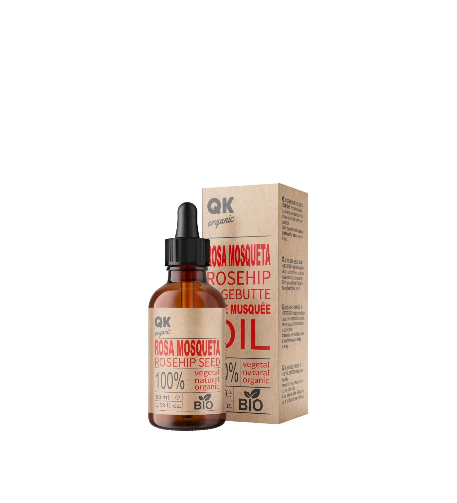 Organic Rosehip Oil 50ml - 100% Pure Vegan - Cold-Pressed for Scars Stretch Marks & Anti-Aging - Buy Online on GoSupps.com