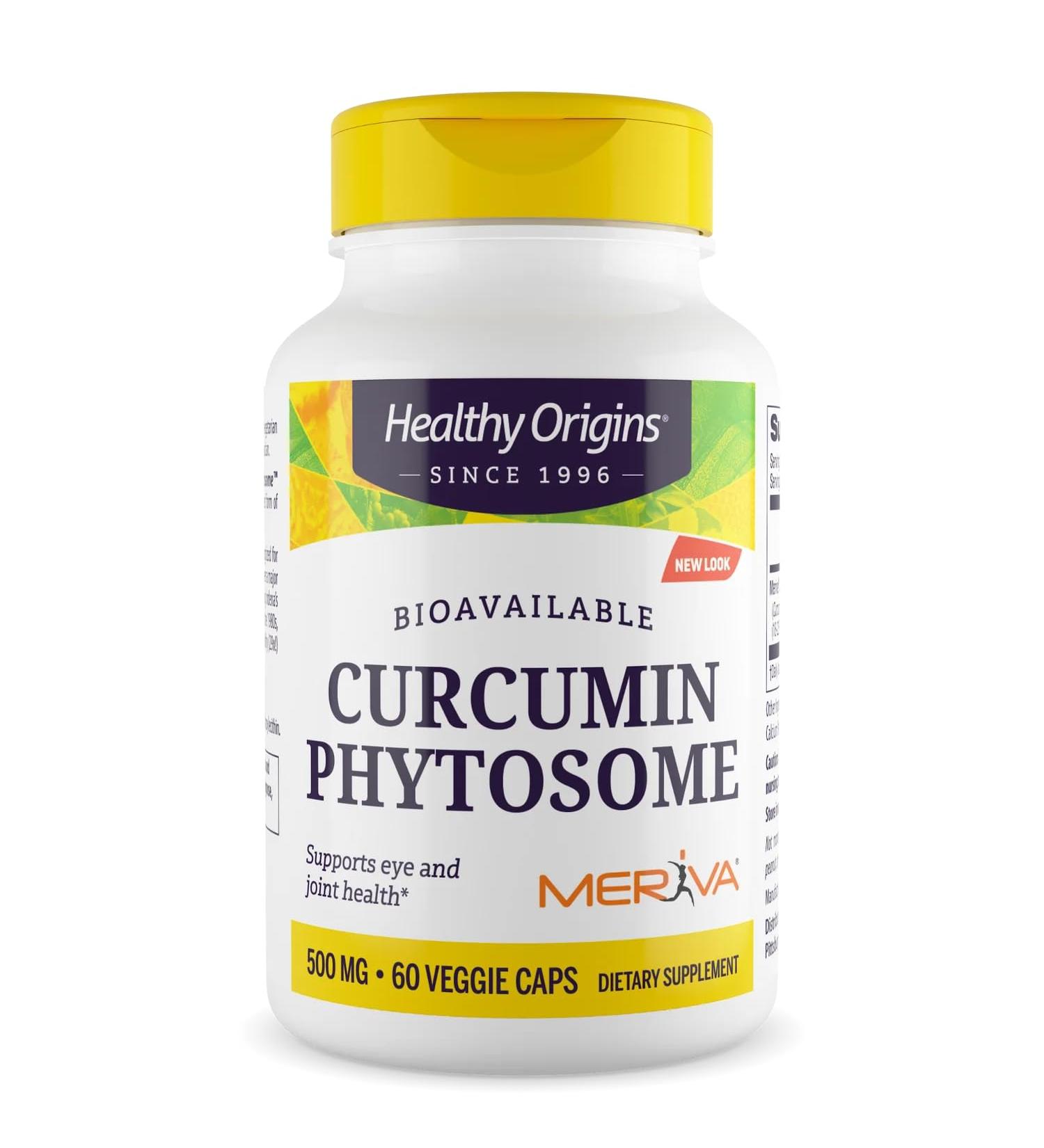 Healthy Origins Curcumin Phytosome (Featuring Meriva SF) 500 mg 60 Veggie Caps 60 count (Pack of 1) - Buy Online on GoSupps.com