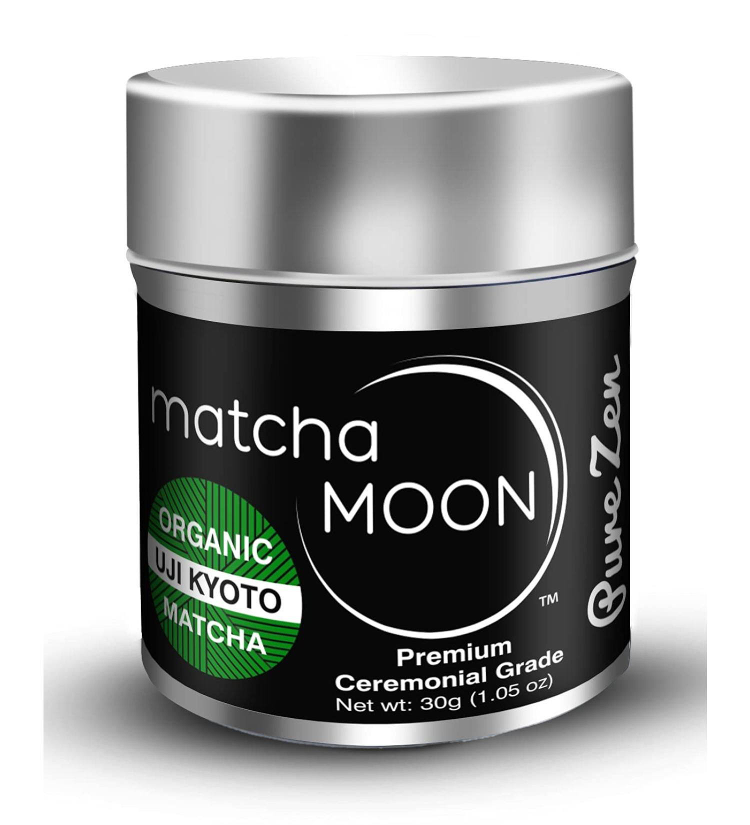 Matcha Moon - Organic Ceremonial Grade Japanese Matcha Green Tea Powder from Uji Kyoto Japan - USDA Certified - 30g Tin - Pure Zen - Buy Online on GoSupps.com