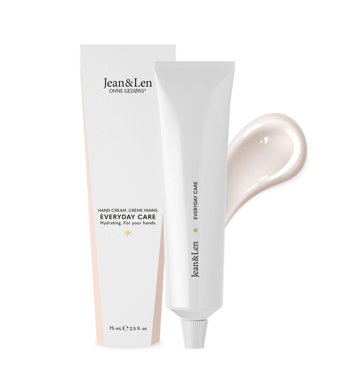 Jean Len Jean & Len Day hand cream Hydrate & Care for dry hands with niacinamides aloe vera & vitamin E strengthens the skin barrier vegan without parabens & silicones 75 ml - Buy Online on GoSupps.com