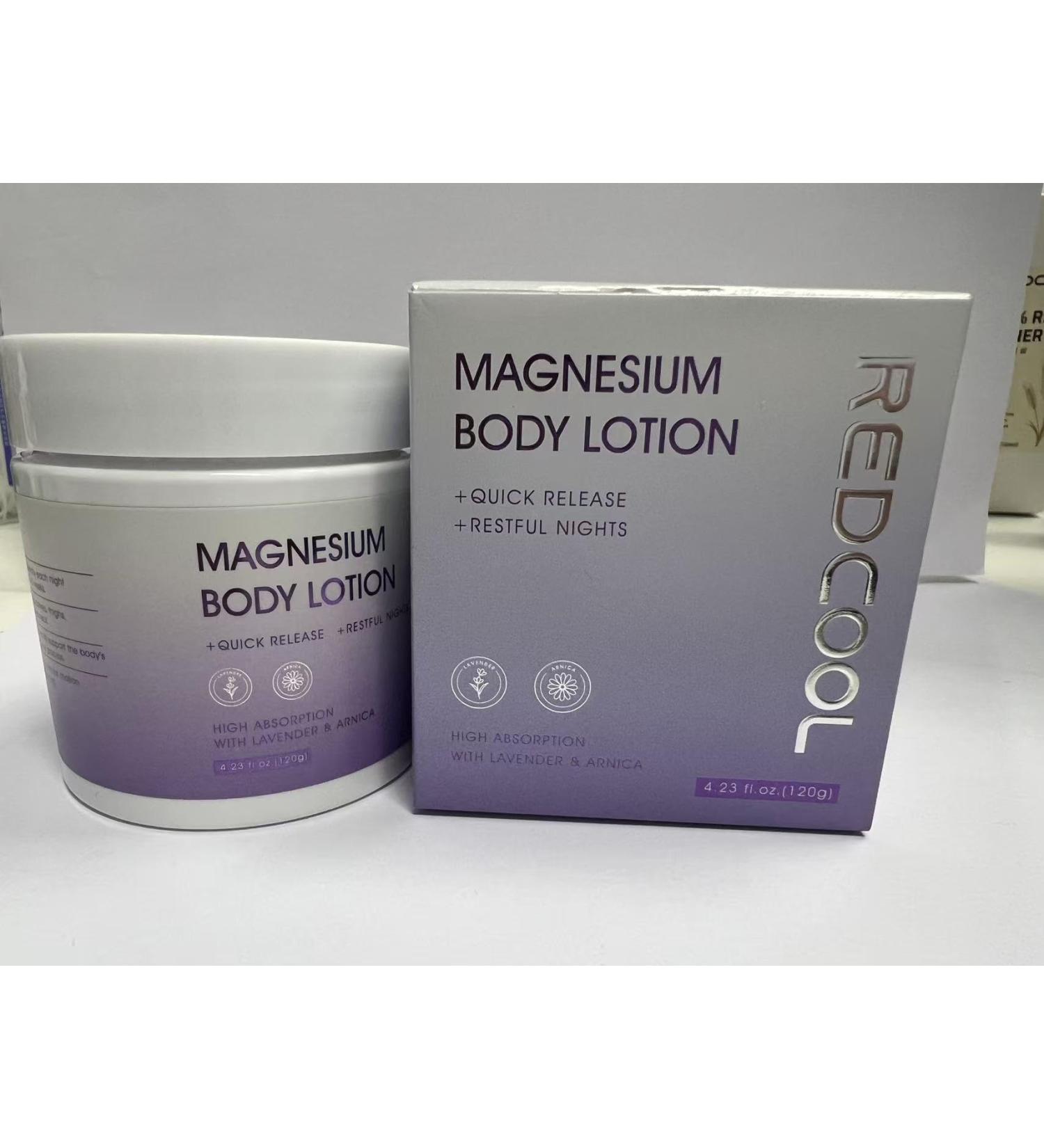Redcool Doracome Magnesium Lotion | Magnesium Cream for All skin types Bedtime Routine Fast-Absorbing Non-Greasy Unscented for Legs Calves & Feet 4.23 fl oz-zz-02