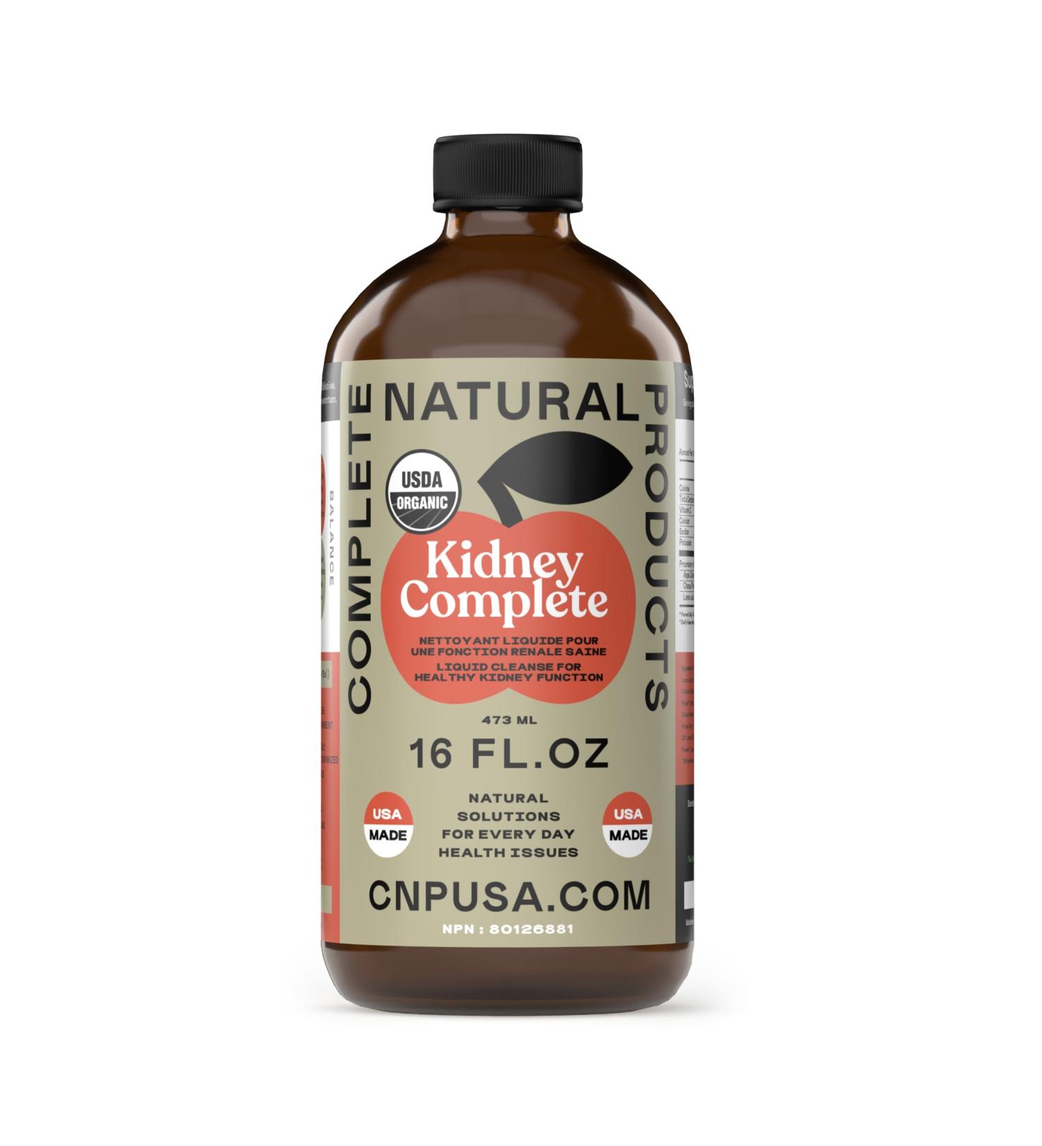 Complete Natural Products Kidney Complete - 16oz Glass Bottle, Kidney Cleanse - Buy Online on GoSupps.com