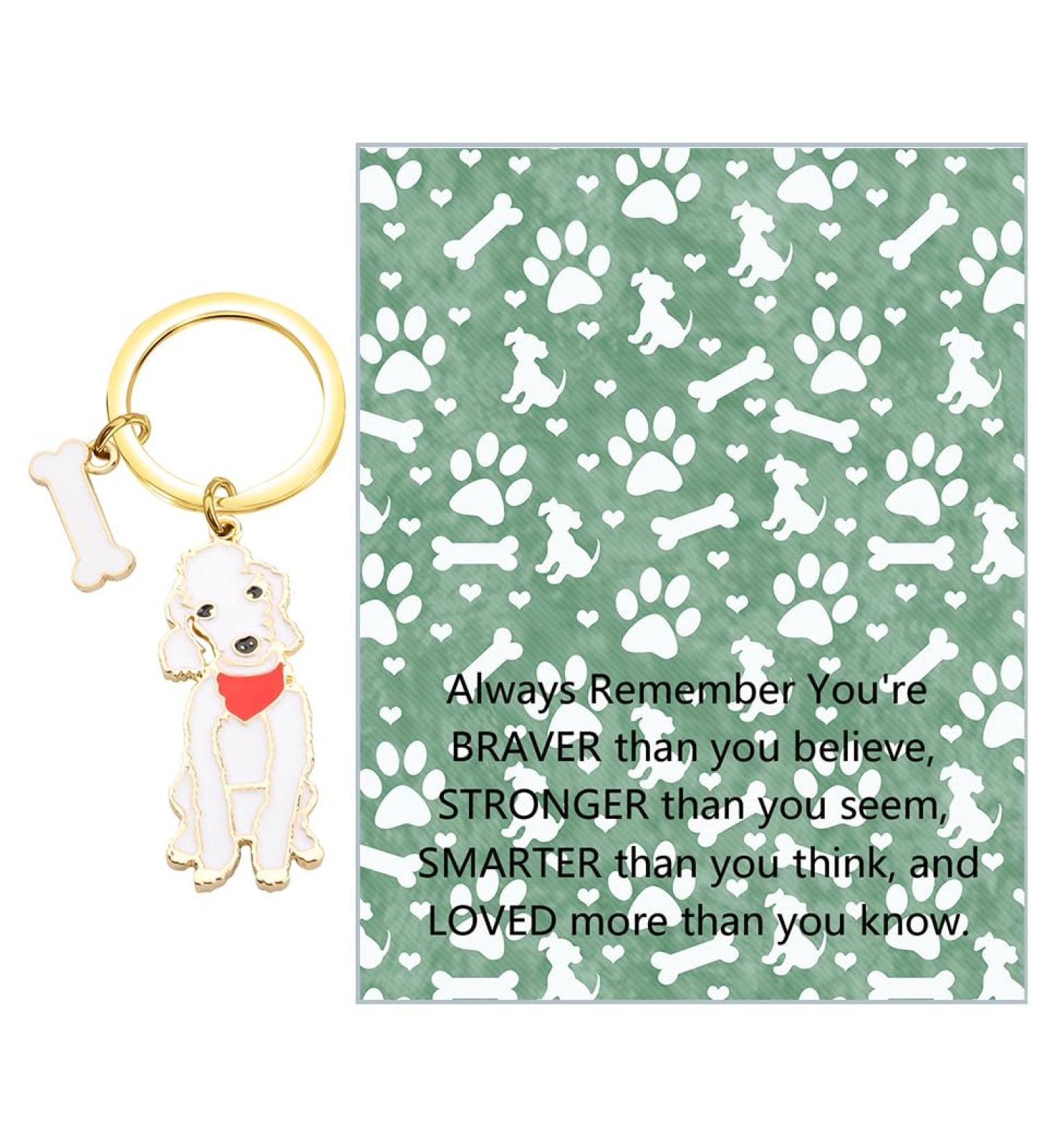 Ensianth Dog Keychain - Perfect Gift for Dog Lovers | Puppy Paw Print Keyring for Dog Owners - Ideal for Moms & Dads - Bedlington Terrier Design - Buy Online on GoSupps.com