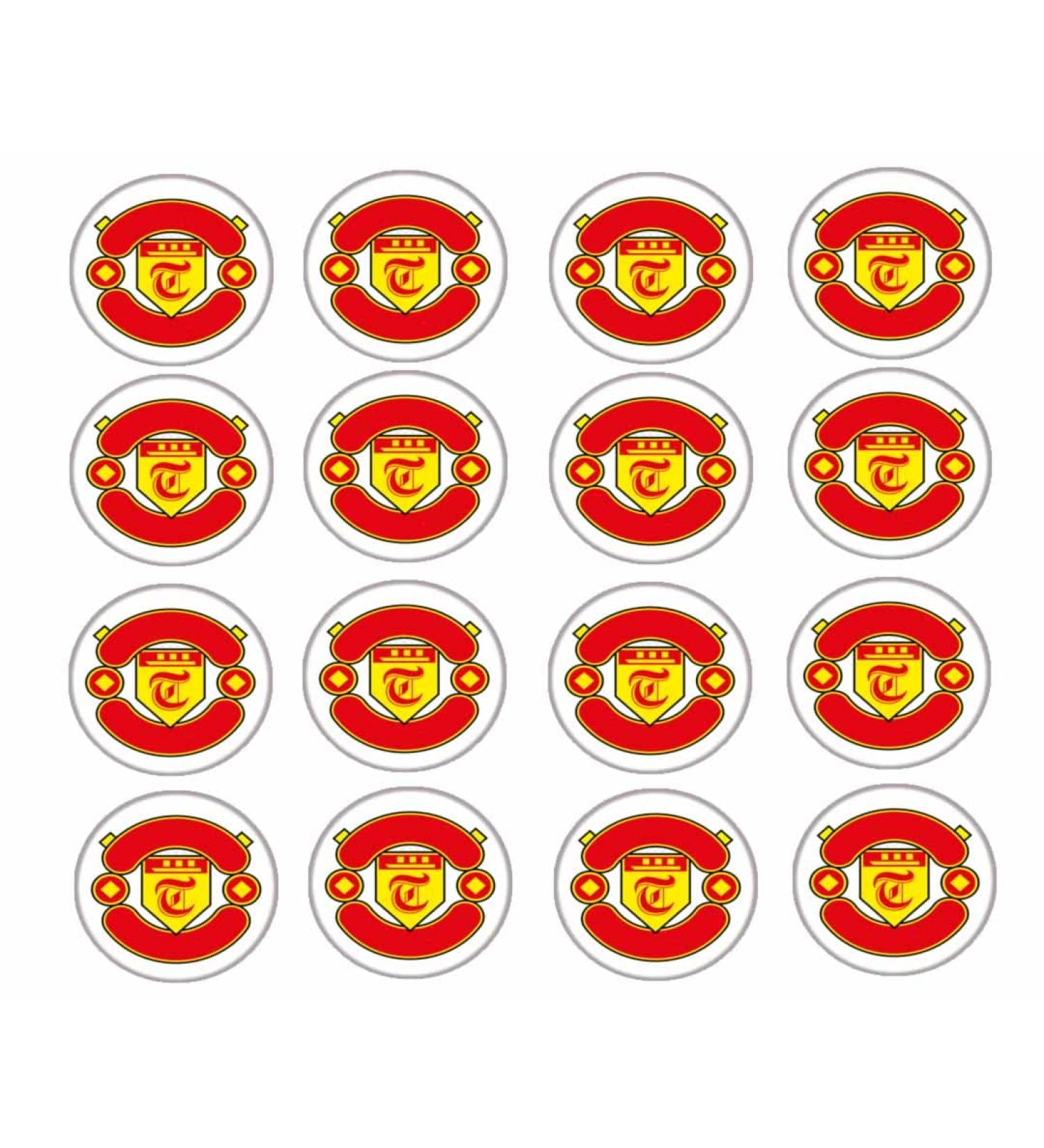 30 Manchester Edible Cupcake Toppers - Icing or Wafer paper Cake Decorations - Buy Online on GoSupps.com