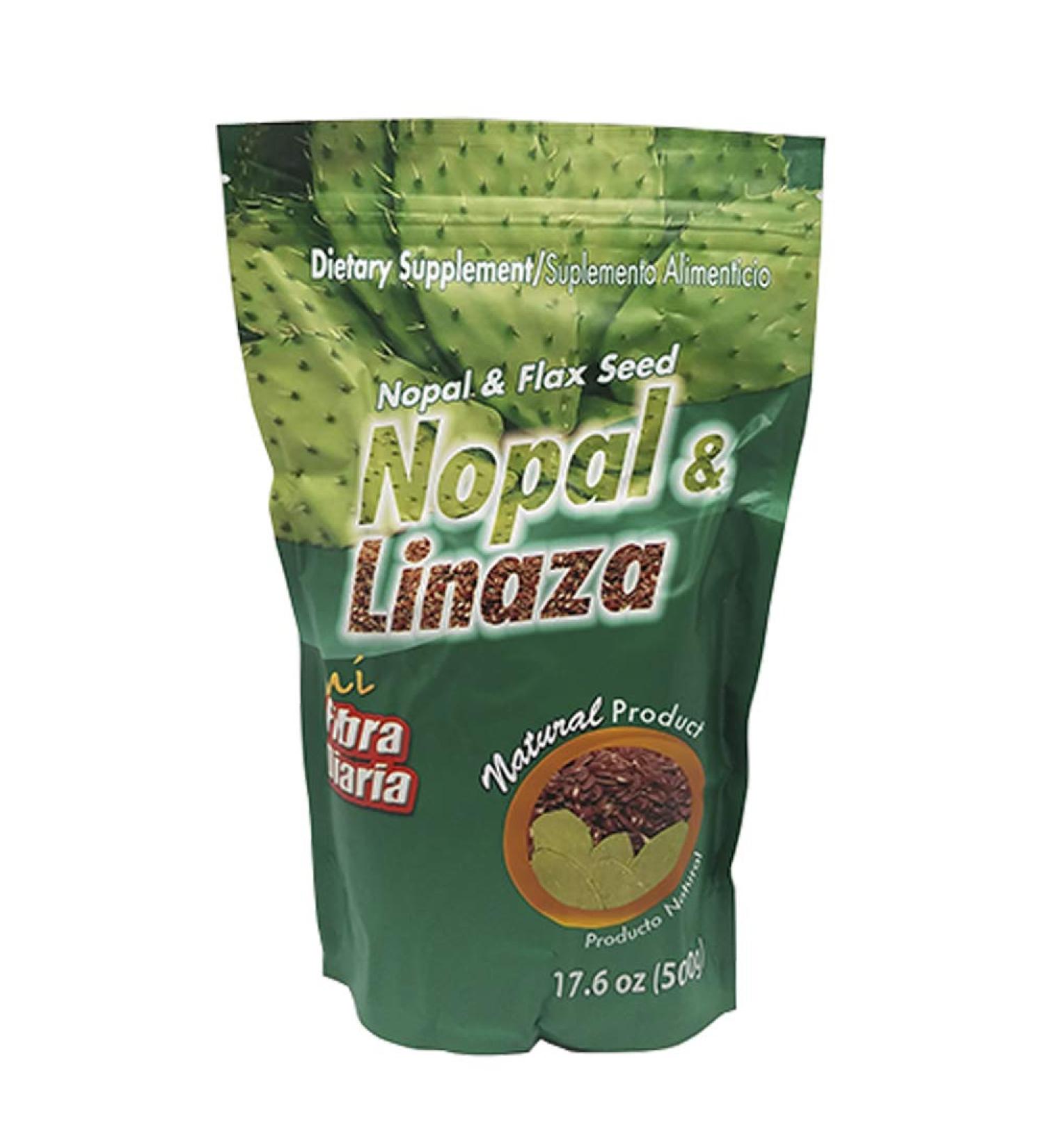 Nopal & Linaza Fiber Supplement 17.6 Oz - Natural Cactus and Flaxseed Blend - Buy Online on GoSupps.com