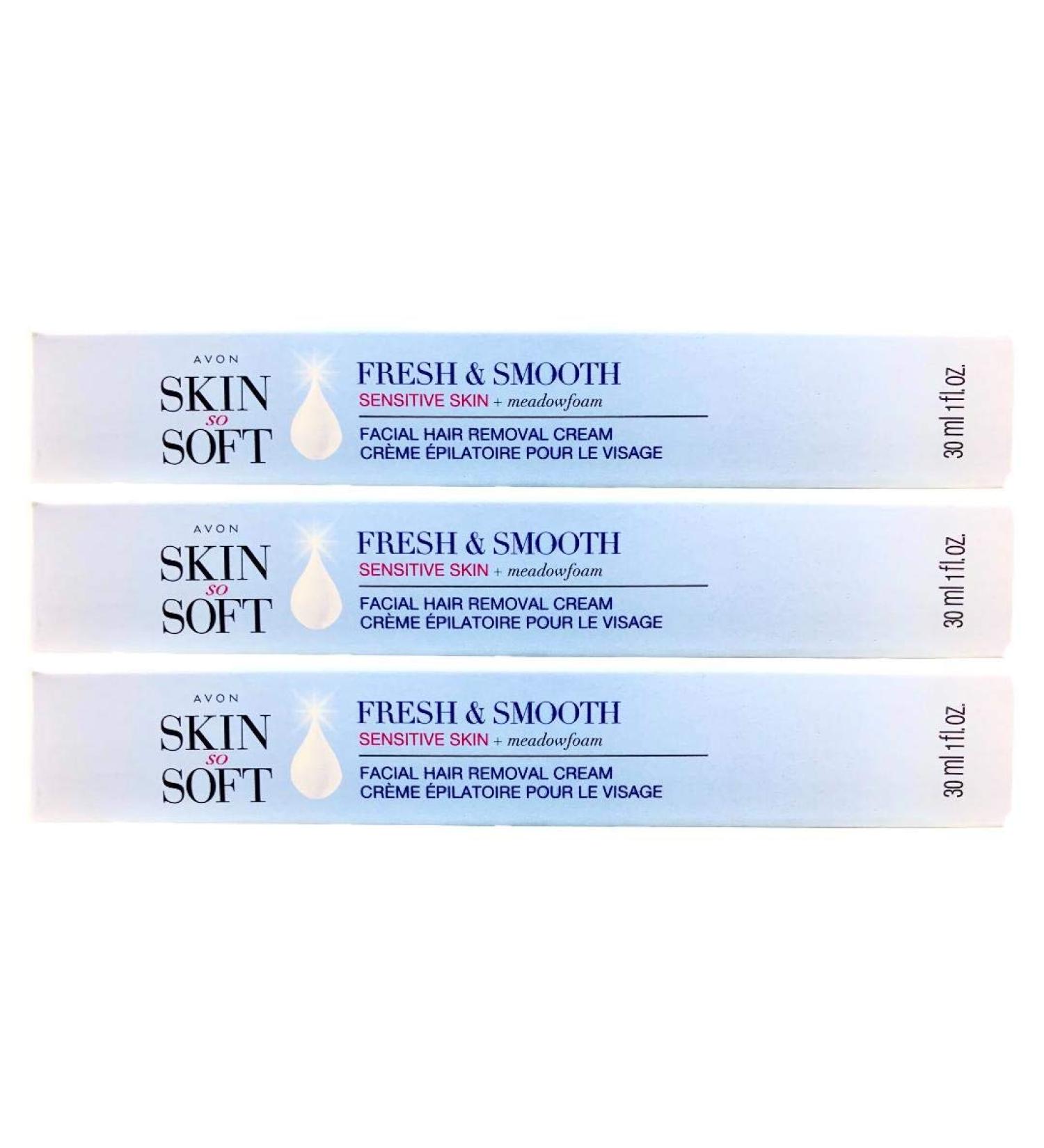 Avon Skin So Soft Sensitive Skin Facial Hair Removal Cream - Set of 3 | Gentle & Effective Hair Removal Solution - Buy Online on GoSupps.com