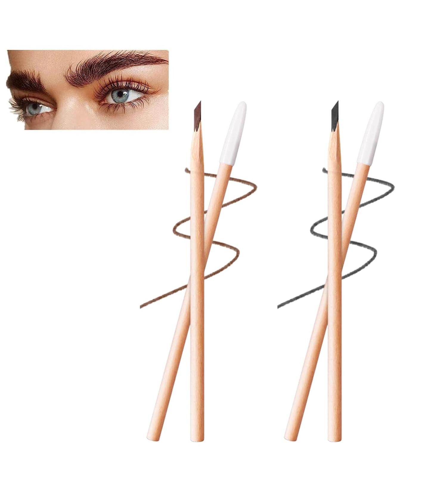 HASAIKA Waterproof Wooden Eyebrow Pencil Makeup Eyebrow Pencil Sharpenable Eyebrow Pencil Long Lasting Eyebrow Pencil for Filling and Outlining - Buy Online on GoSupps.com