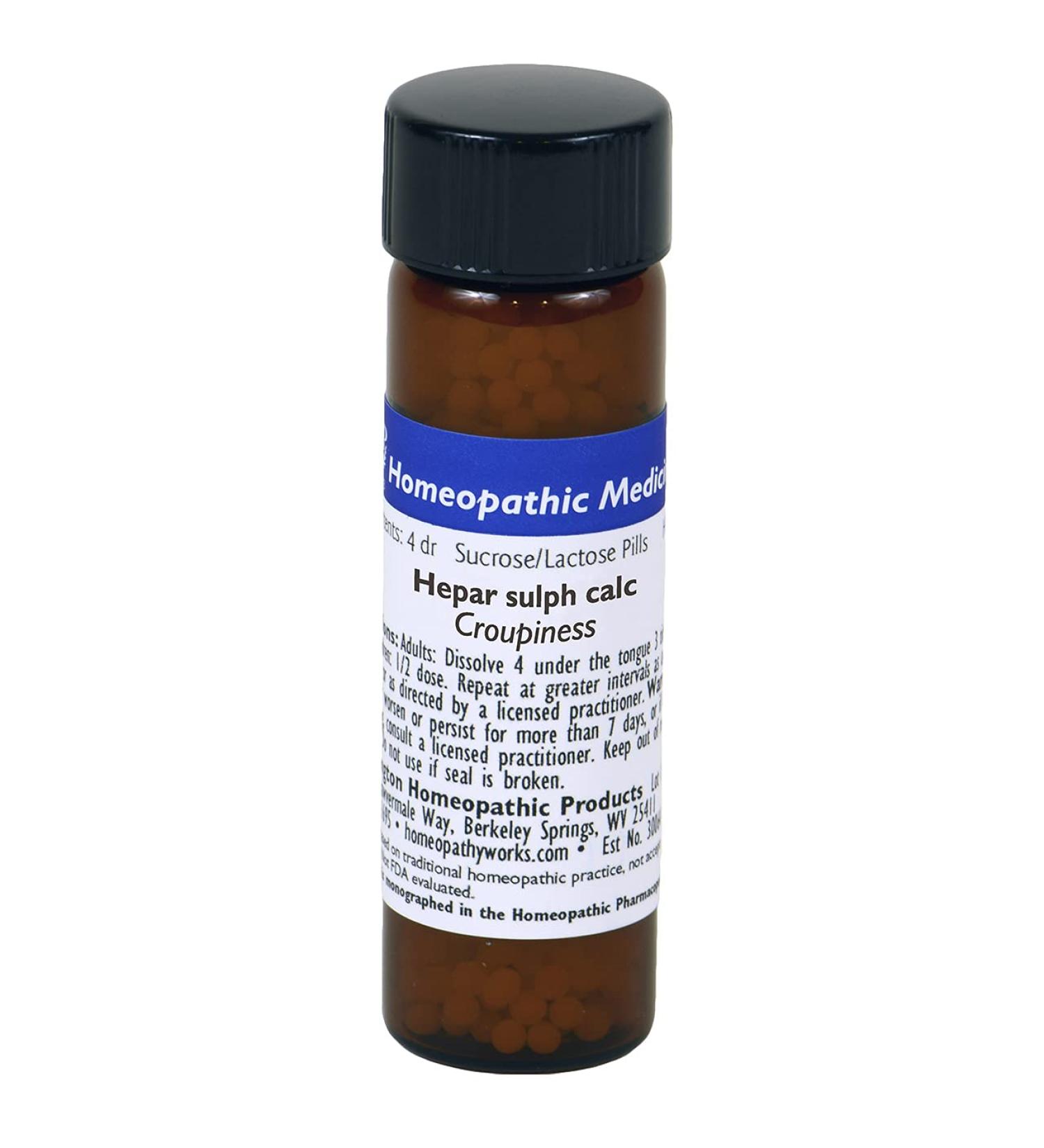 Hepar sulphuris calcareum 30C. 900 Pellets. Useful for Croupiness.* B Made by The Oldest Homeopathic Company in America.