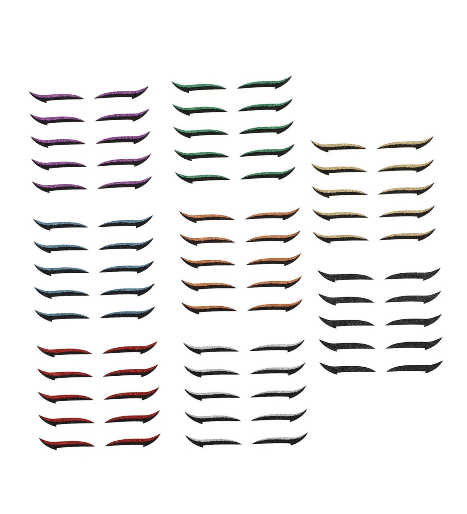 DRESSOOS 40 pairs Eyeliner Skin Tools Stickera Strips Glitter Eye Shadow Stickers Fashion Eyeshadow Sticker - Buy Online on GoSupps.com