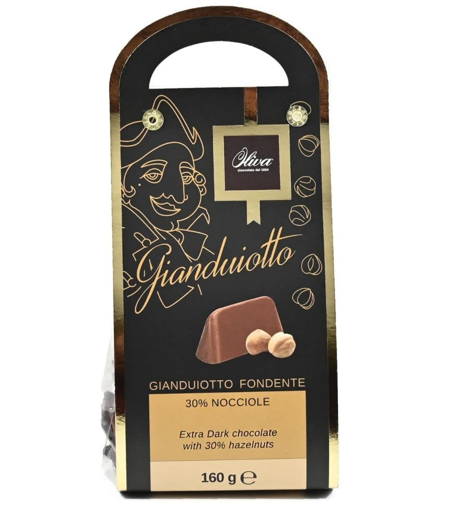 Buy Oliva Fondenti Gianduia Nougat Pralines in Dark Chocolate - 160g | Dulcioliva - International Shipping Available - Buy Online on GoSupps.com