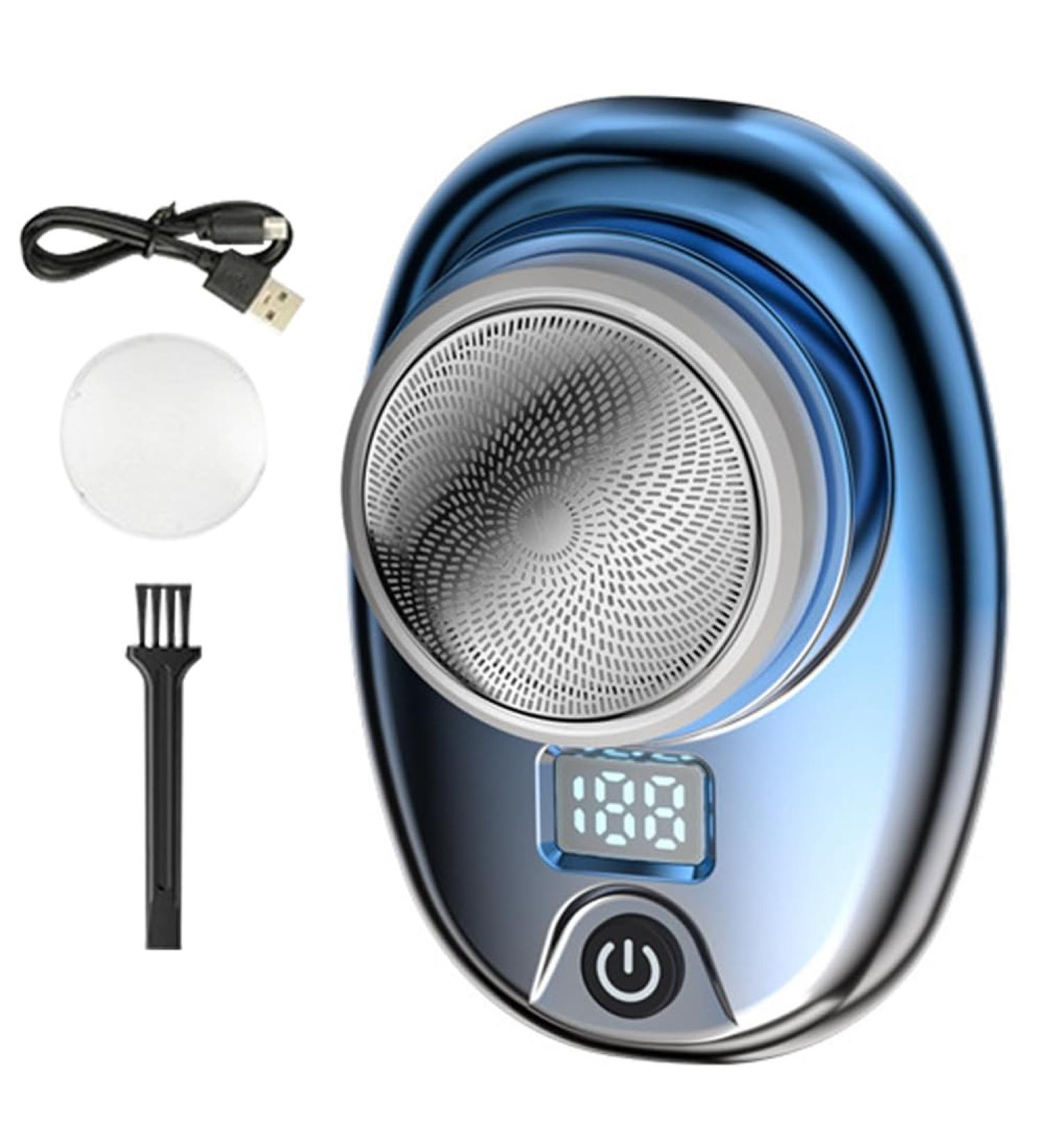 PitxSGSIA Mini Reiserasierer for Men | Pocket Size Washable Rechargeable Portable & Painless Trimmer - Easy to Use in Blue - Buy Online on GoSupps.com