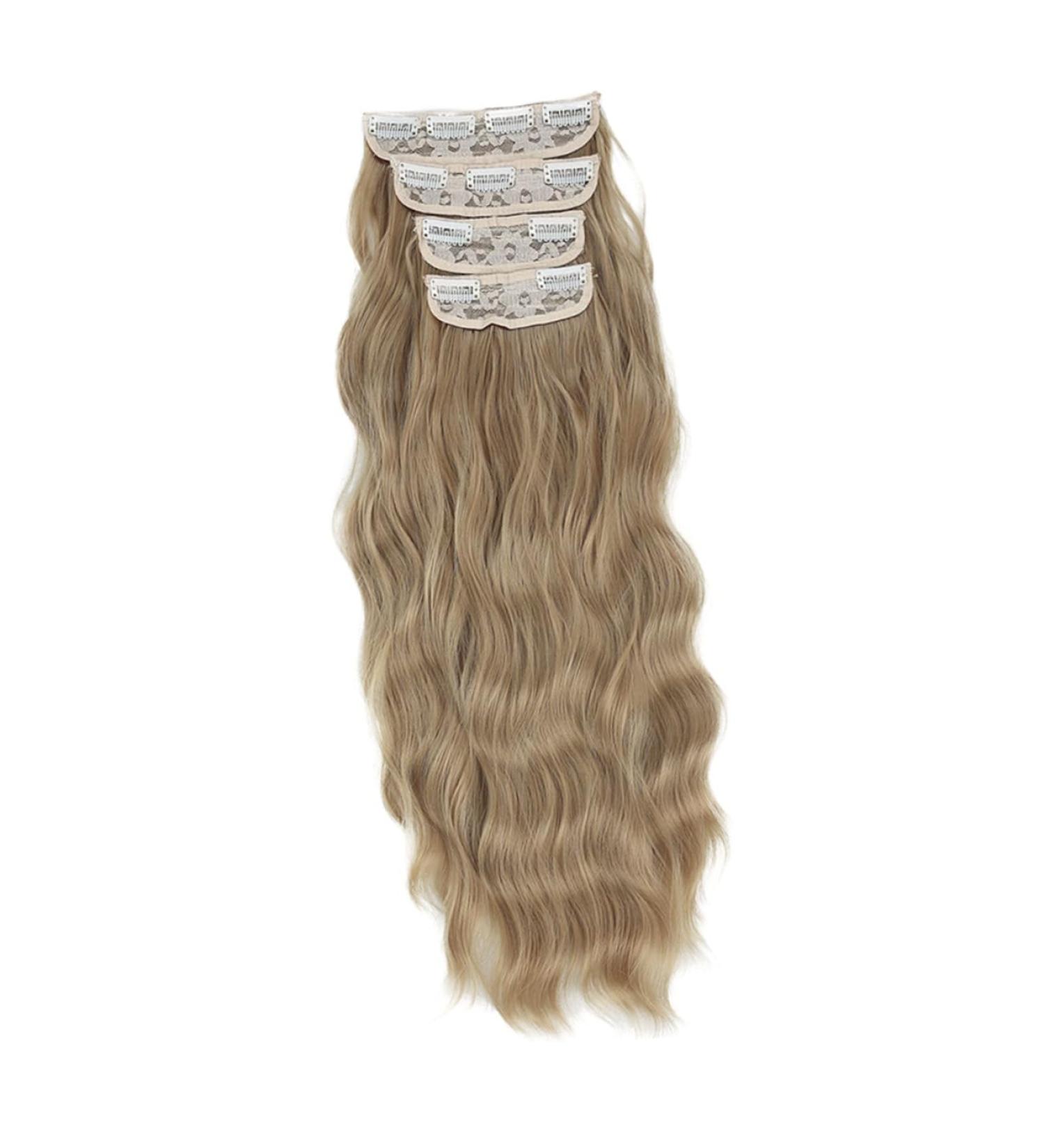 Ipetboom Hair Extension Set of Four Natural Hair Wigs Light Brown Hair Extensions Gabor Wigs for Women Curly Wig Women Hairpiece Wavy Wig Miss Curls High Temperature Wire Pad Hair - Buy Online on GoSupps.com
