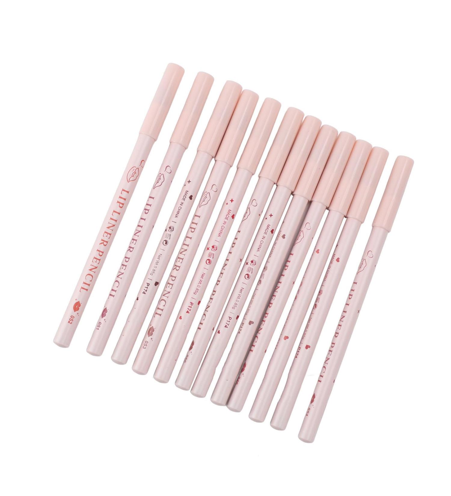 12 Colors High Pigmented Waterproof Lip Liner Set | Long Lasting Lip Contour Pencil for Daily Wear - Shop Internationally - Buy Online on GoSupps.com