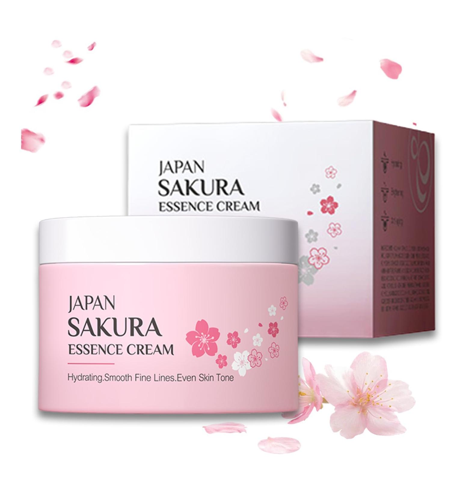 Japan SAKURA Essence Cream For Face Moisturiser Vitamin C Contained Anti Aging Face Cream For Women Nourish & Hydrating Face Cream For Mature Skin & Young Skin Sakura Moisturiser Face Women - Buy Online on GoSupps.com