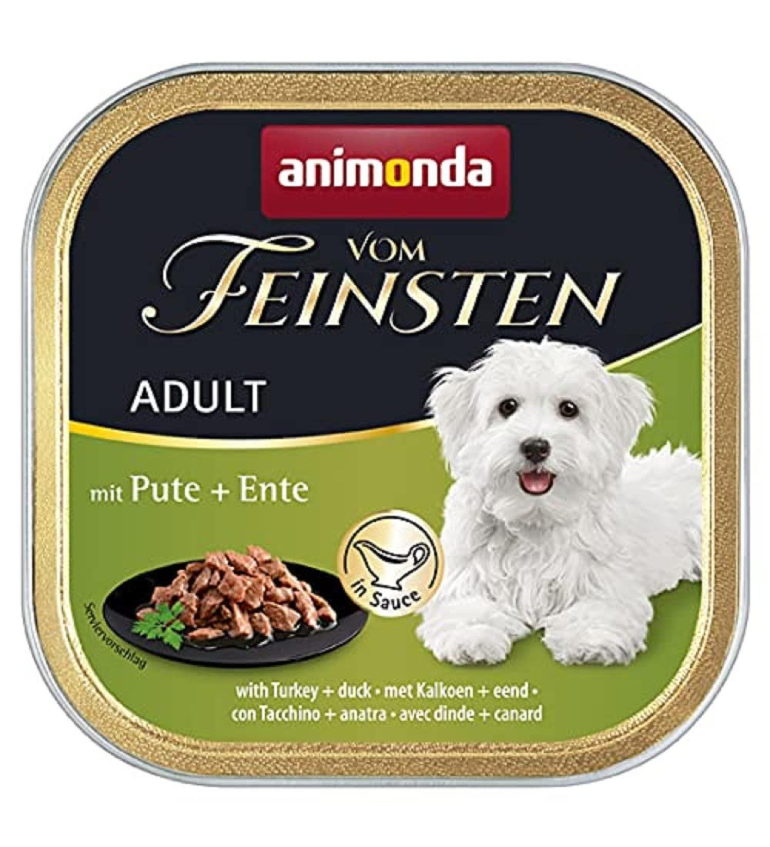 Animonda of the finest adult dog food wet food for adult dogs with turkey + duck in sauce 22 x 150 g turkey + duck in sauce 1 piece (22 pack)