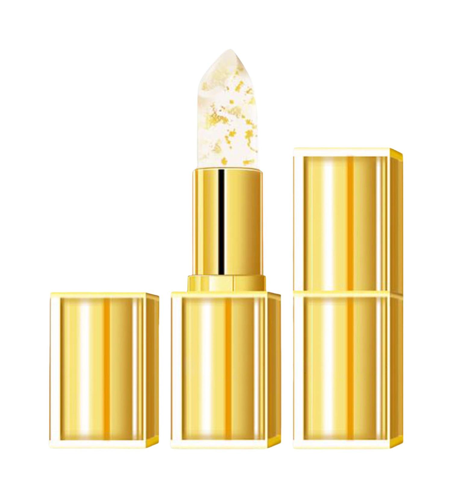 Color Changing Lipstick Transparent Transmission Resistant Gold Crystal Color Changing Lipstick for Women Long Lasting 24 Hour Moisturizing Shiny Gold 35 g 1 Piece 1er Pack Gold - Buy Online on GoSupps.com