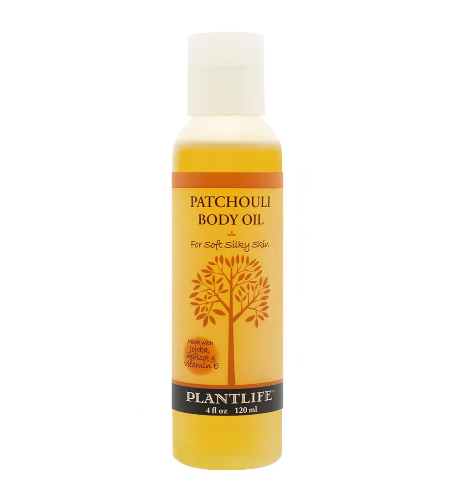 Plantlife Patchouli Body & Bath Oil - 4 oz | Infused with Vitamin E, Apricot & Jojoba Oil - Buy Online on GoSupps.com