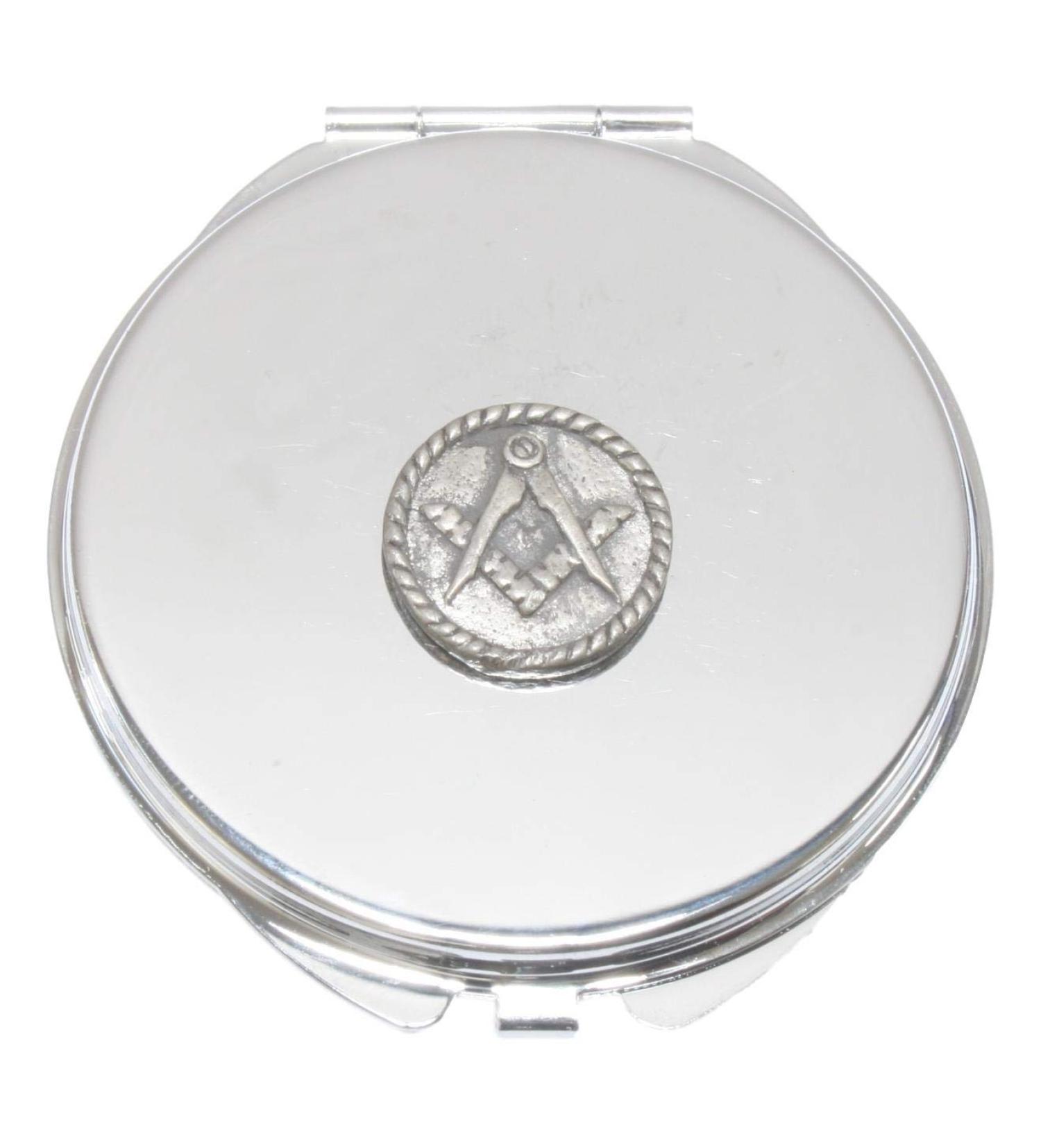 Masonic Round Compact Mirror Handbag Gift With Free Engraving 231 - Buy Online on GoSupps.com