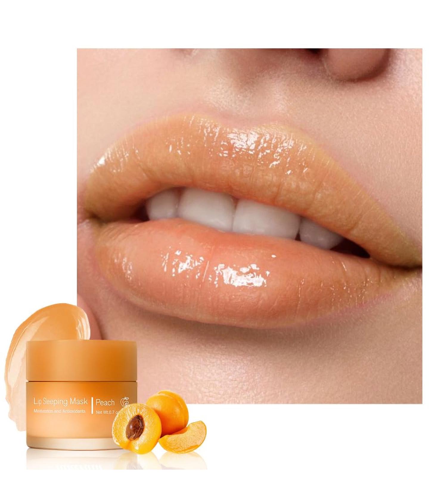 Lip Sleeping Mask Moisturization and Antioxidants Nourish Hydrate Flaky Dry Lips (01#Yellow peach) A01#Yellow peach 1Pcs - Buy Online on GoSupps.com