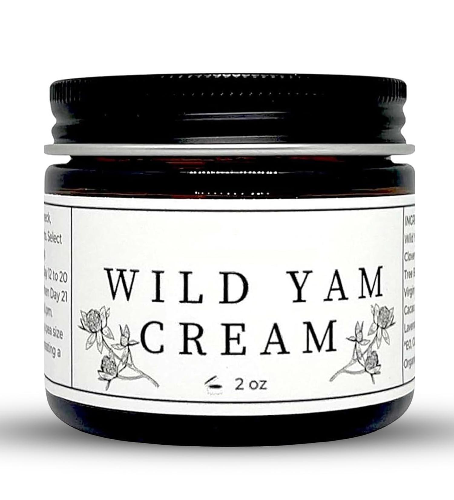 Organic Wild Yam Cream - Natural Day & Night Sweats Relief for Men & Women | Deep Moisturization & Hormone Balance - 60g/2oz - Buy Online on GoSupps.com