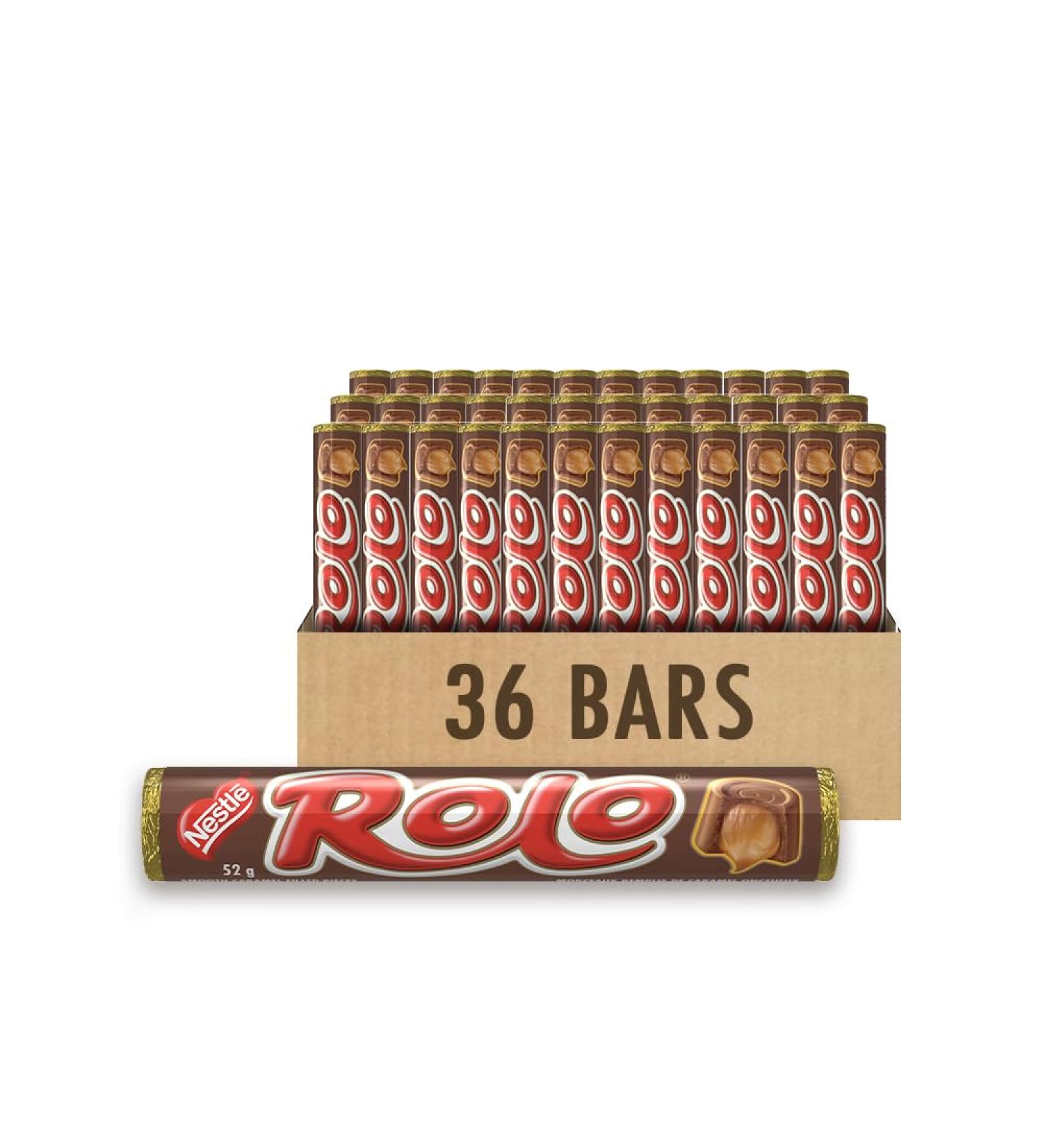 Nestle Rolo Smooth Caramel Filled Pieces 36 X 52 Gram Net Wt (1.872 Gram) 1872 Grams - Buy Online on GoSupps.com