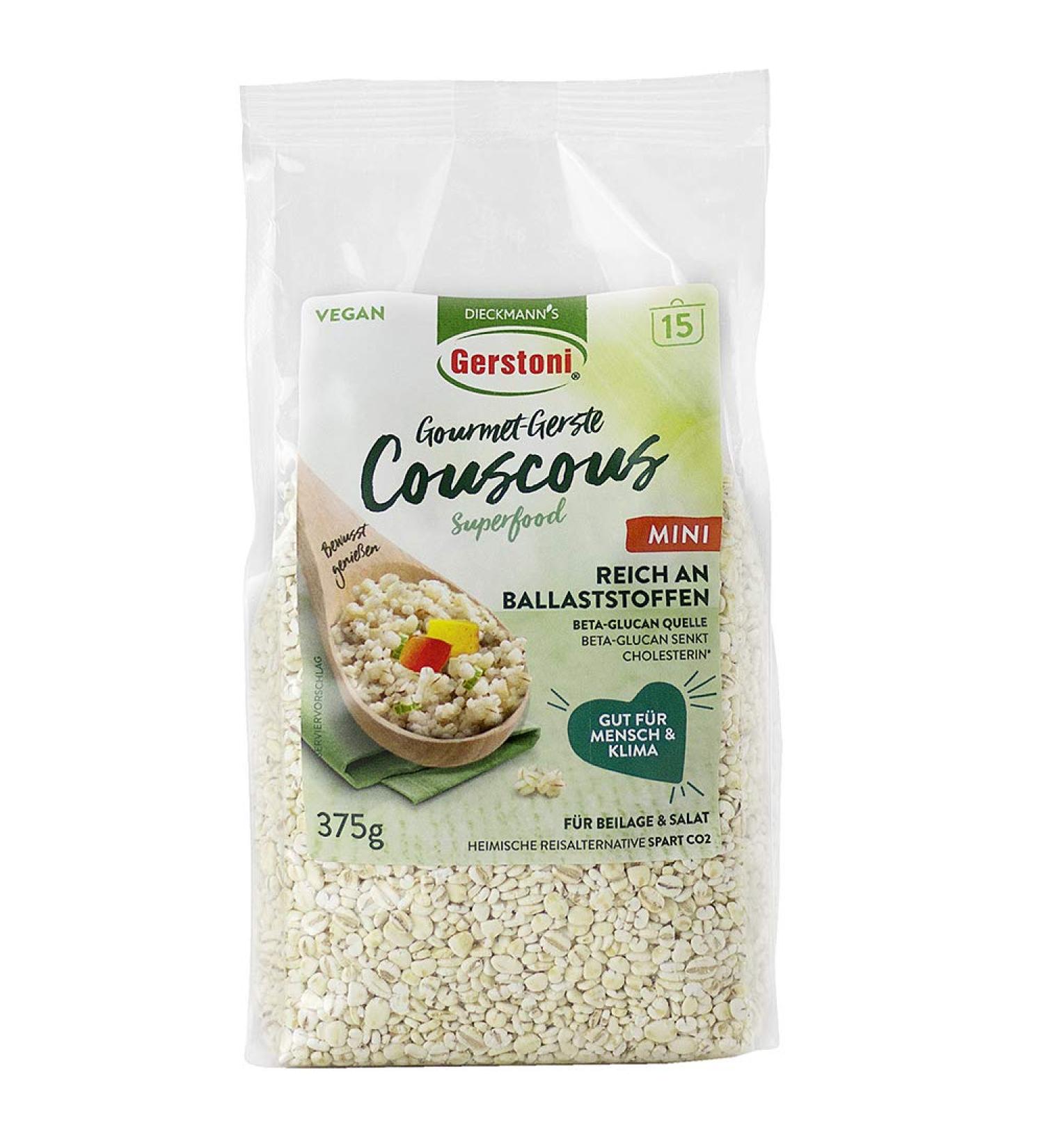 Gerstoni Gourmet Barley Couscous 375g - Mild Nutty Wheat-Free Powerfood | High Beta-Glucan Source | Buy Internationally - Buy Online on GoSupps.com