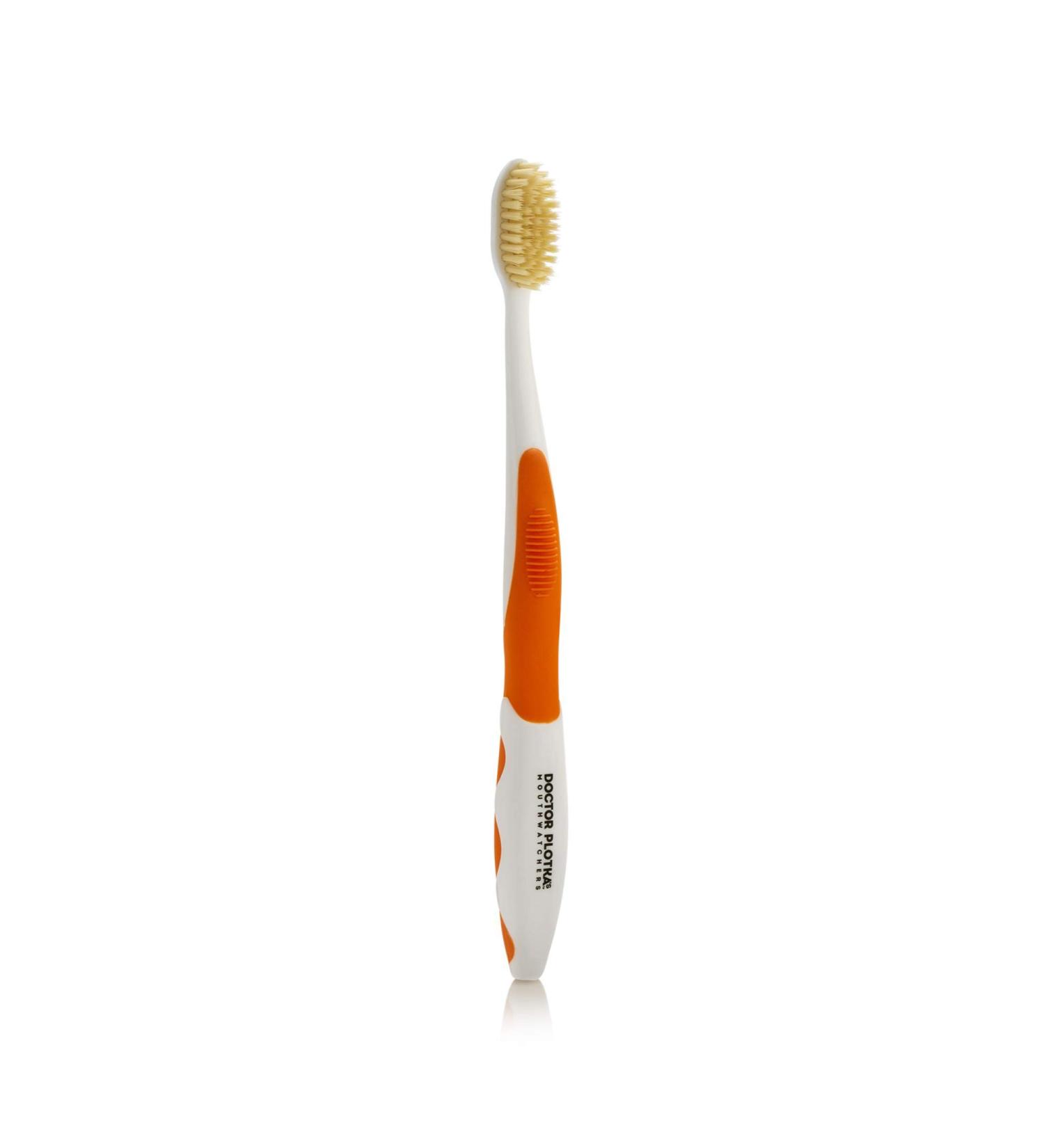 Dr. Plotka's Extra Soft Flossing Toothbrush - Ultra Clean Nano Toothbrush for Sensitive Teeth & Gums - 1 Orange Manual Toothbrush - Buy Online on GoSupps.com