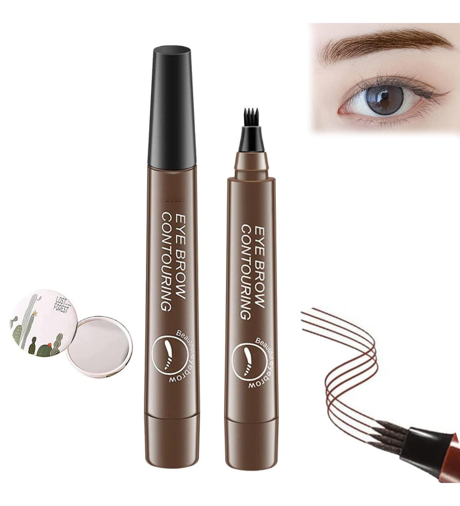 Nexavale Eyebrow Natural Precise 4 Point Eyebrow Pencil Lumierez Micro Fork Tip Precise Brow Pen Waterproof Microblading Pencil For Eyebrows (Dark brown) - Buy Online on GoSupps.com