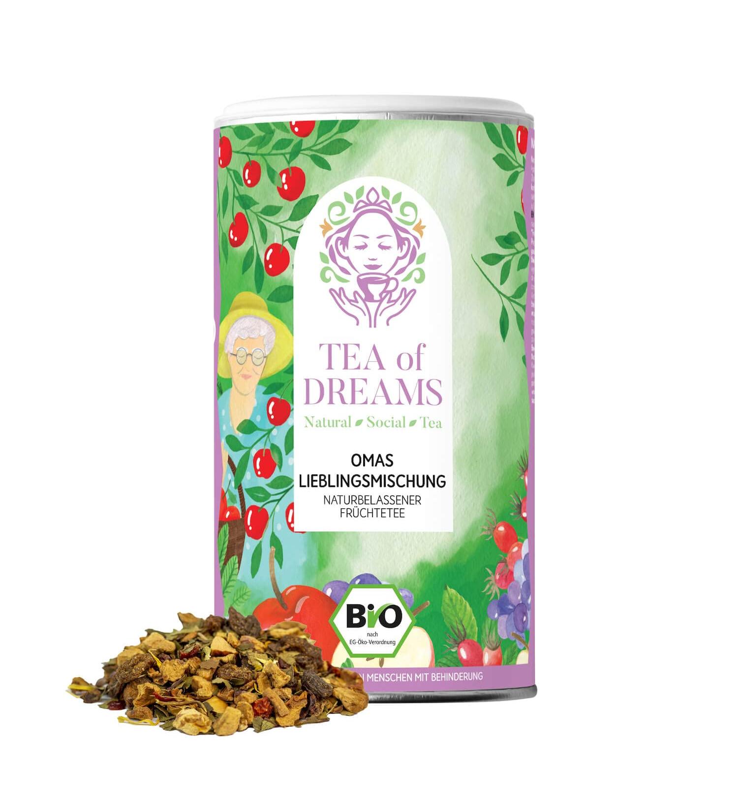  Tea of Dreams Organic Fruit Tea | Grandma's Favorite Blend | Fresh and Natural Fruit Tea Blend | Loose Leaf Tea | 80g - Buy Online on GoSupps.com