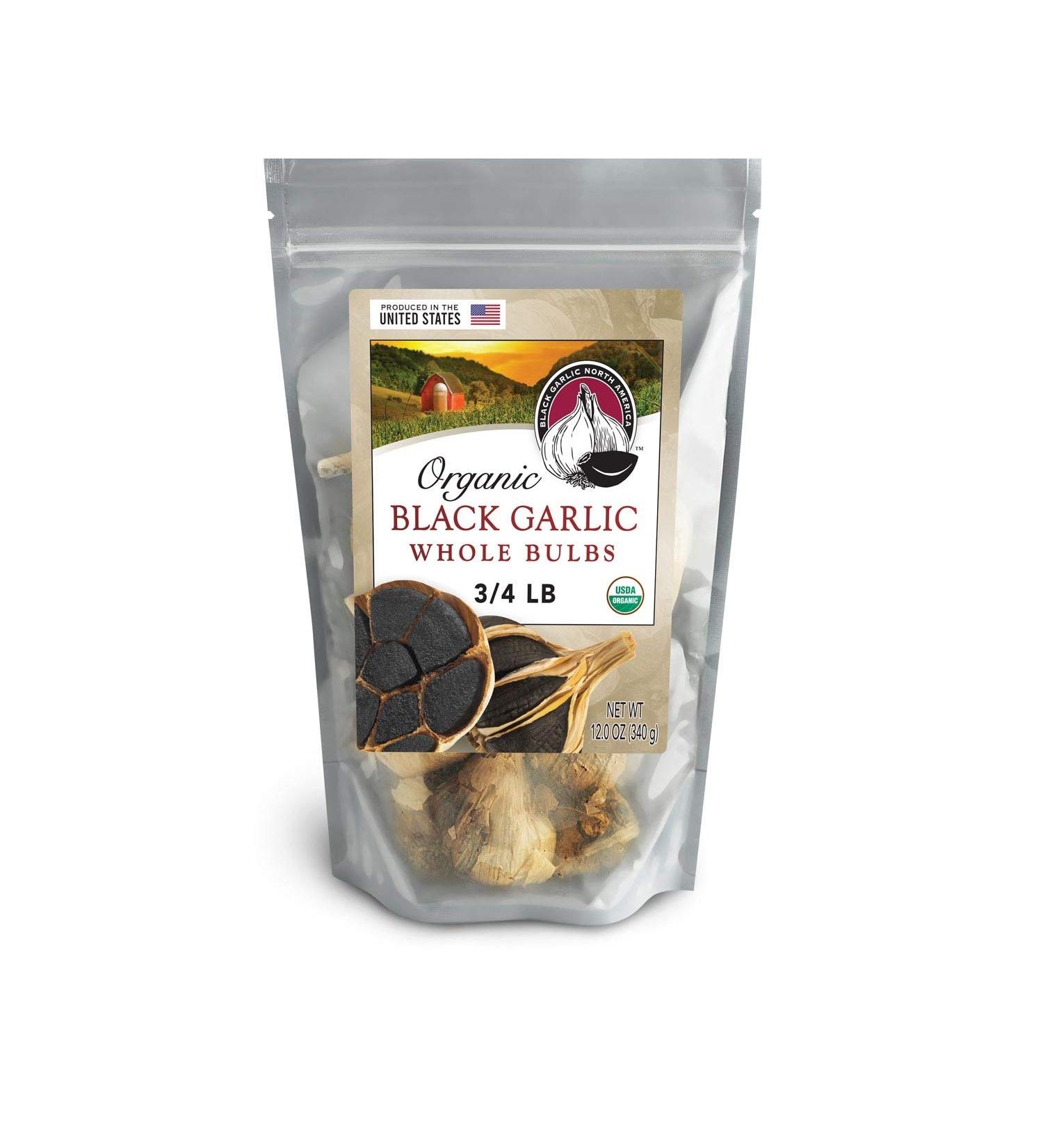Organic American Black Garlic - Large 3/4 Pound Bag | Aged 120 Days - Buy Online on GoSupps.com