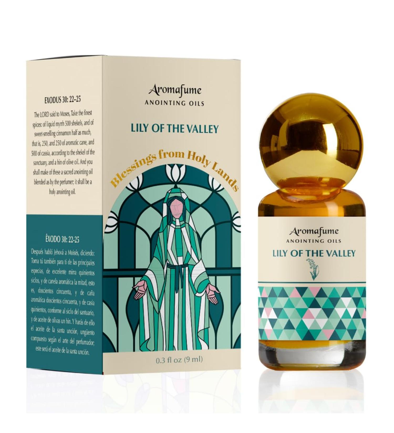 Lily of The Valley Anointing Oil 9ml (0.3 fl oz.)| Blessings from The Holy Lands | Blessed Olive Oil from Jerusalem with Biblical Spices | Natural Ingredients | Holy Oils for Prayer and Protection - Buy Online on GoSupps.com
