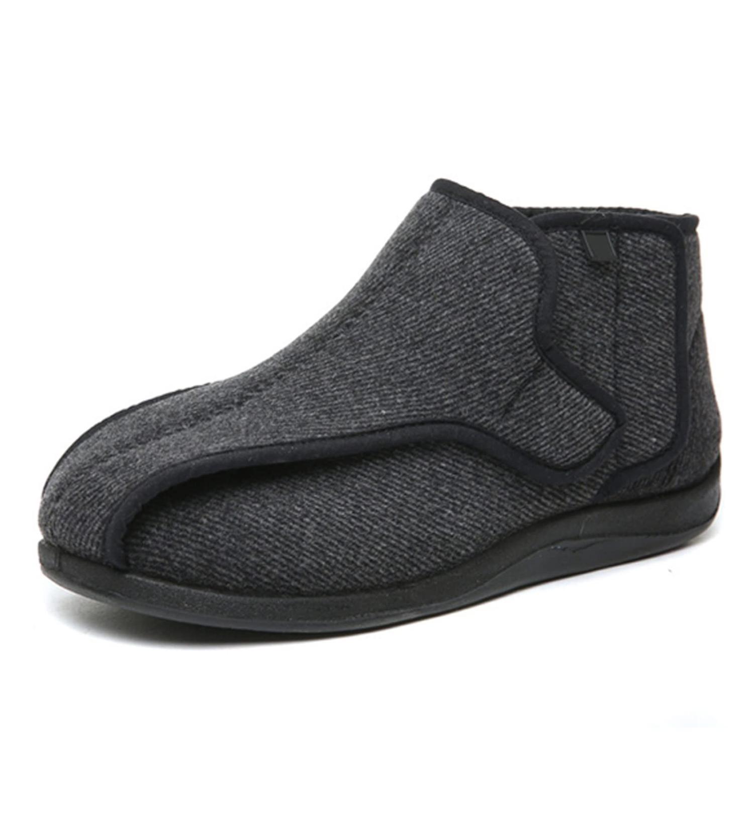 KXSM Men's Diabetic Walking Shoes - Comfortable Supportive Sneakers for Elderly with Edema & Swollen Feet - Breathable Mesh, Lightweight, Adjustable Strap - Plantar Fasciitis Slippers - Grey (Size 42) - Buy Online on GoSupps.com