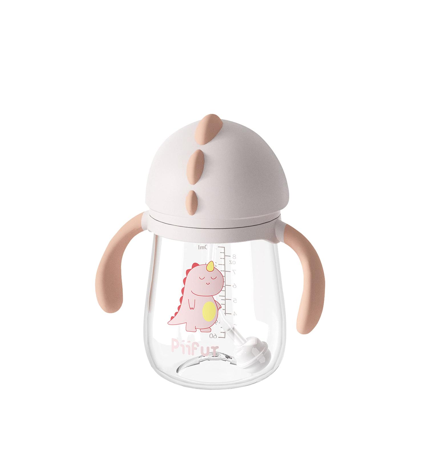 PiiFur Baby Cup with Straw 12-18 months | Weighted Sippy Cup for Toddlers | Kids Water Bottle 8oz (Pink) - Buy Online on GoSupps.com