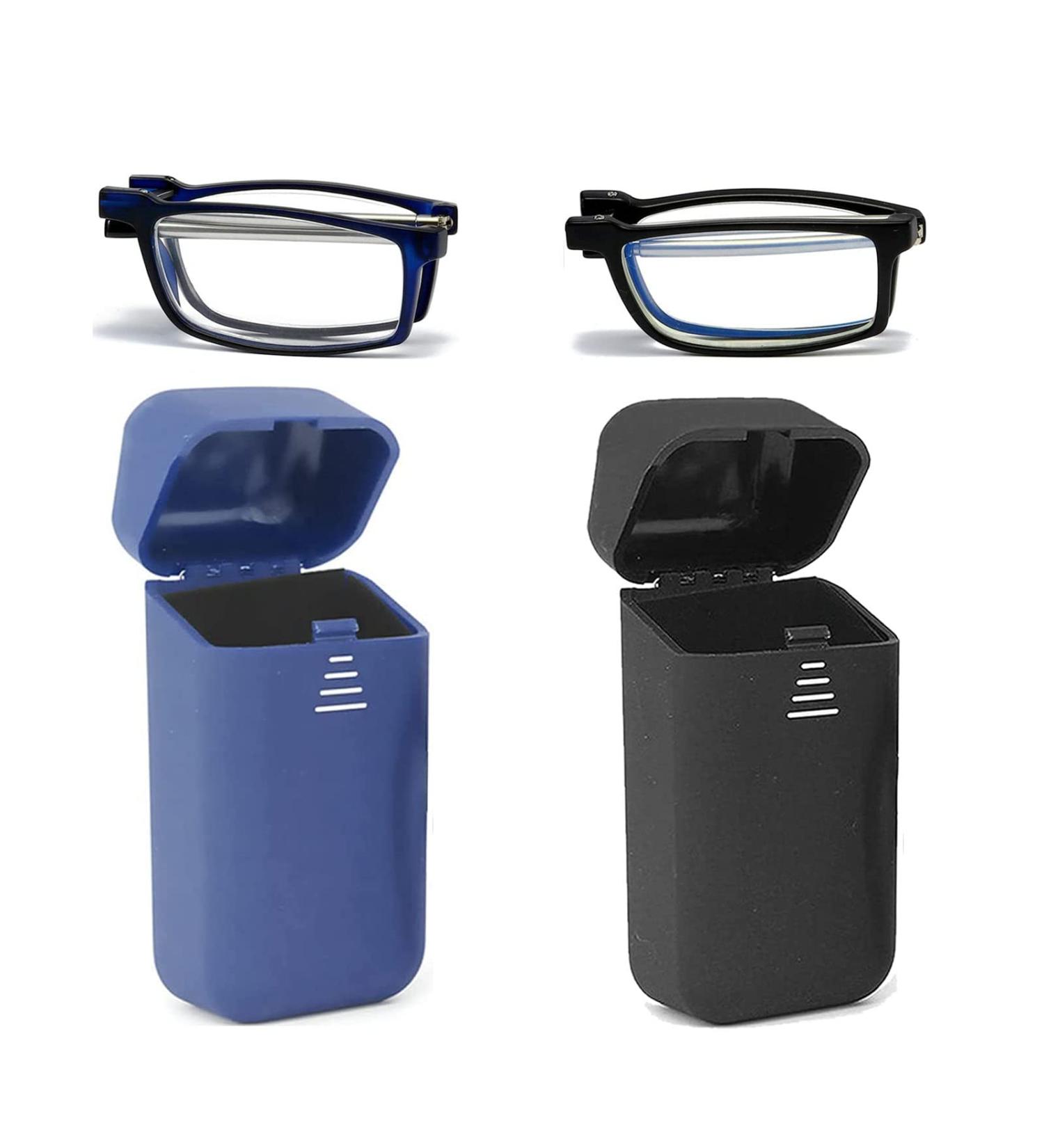 Buy Hubeye Foldable Reading Glasses for Men & Women - Blue Light Filter - Durable Hard Case - 3.5 Diopters - International Shipping - Buy Online on GoSupps.com
