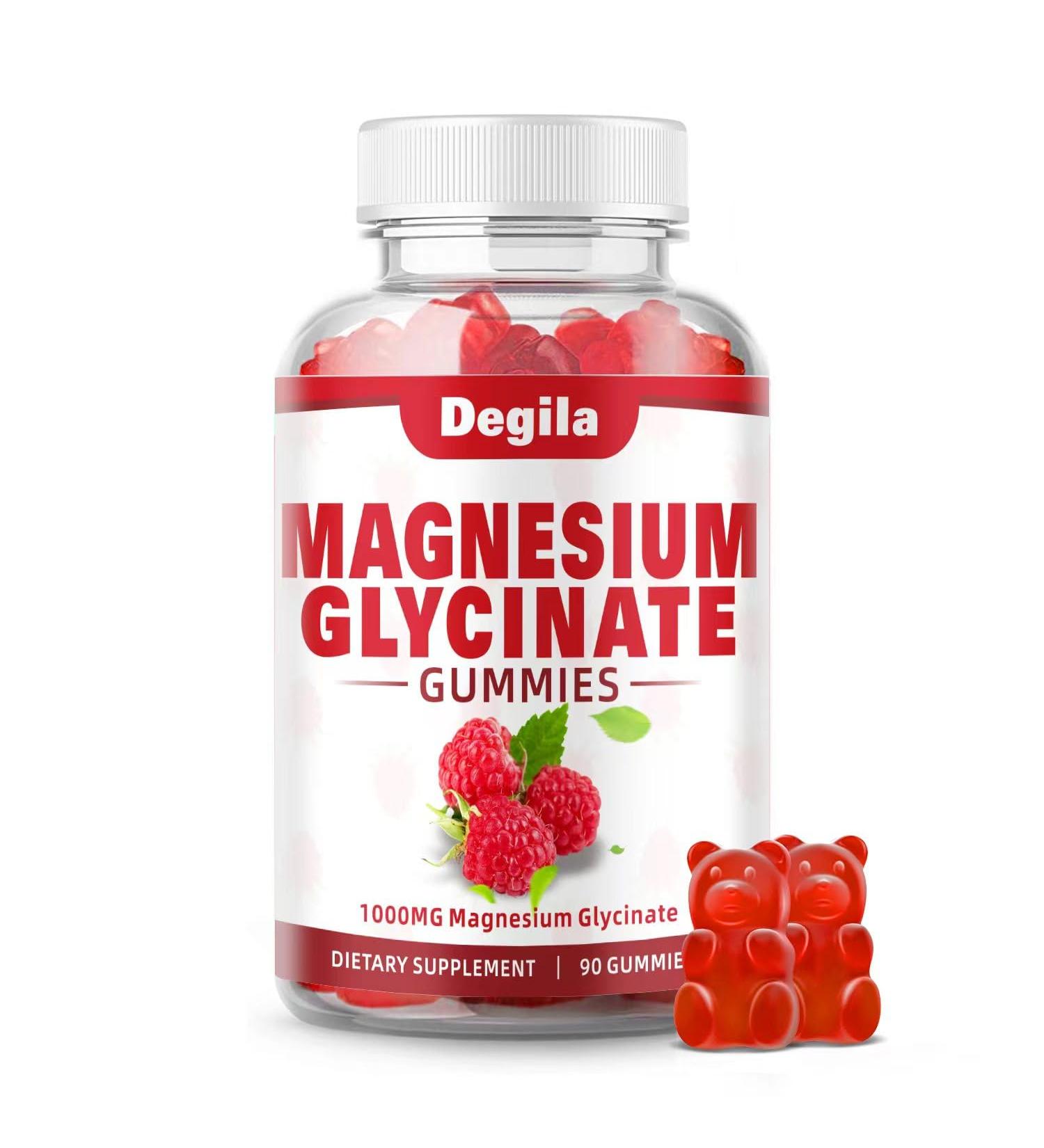 Premium Magnesium Glycinate Gummies 1000mg with L-Threonate & Potassium Complex - Memory, Mood & Calm Support - 90 Raspberry Gummies - Buy Online on GoSupps.com