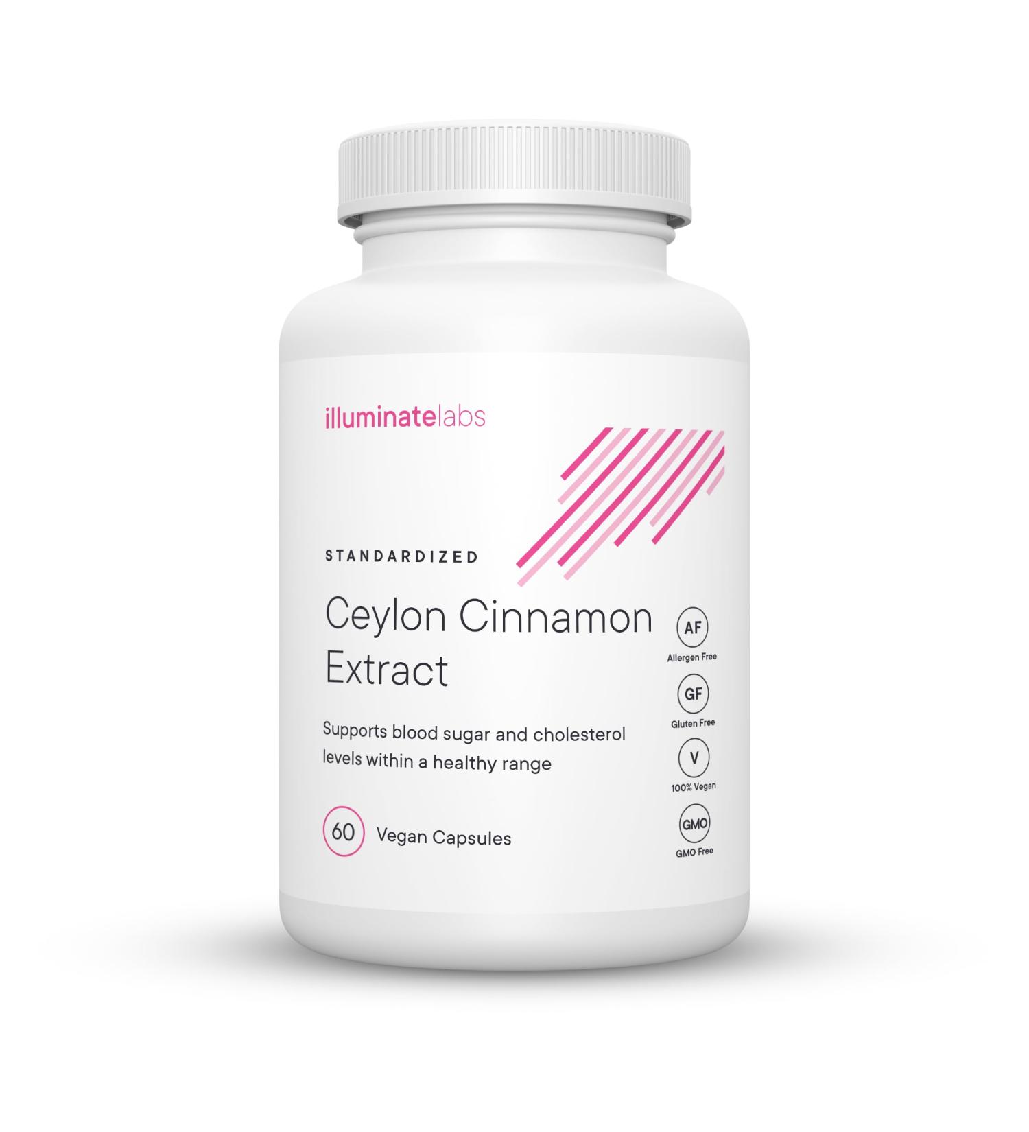 Illuminate Labs Ceylon Cinnamon Extract Capsules | 1000 mg | Third-Party Tested | Research-Backed Formulation - Buy Online on GoSupps.com